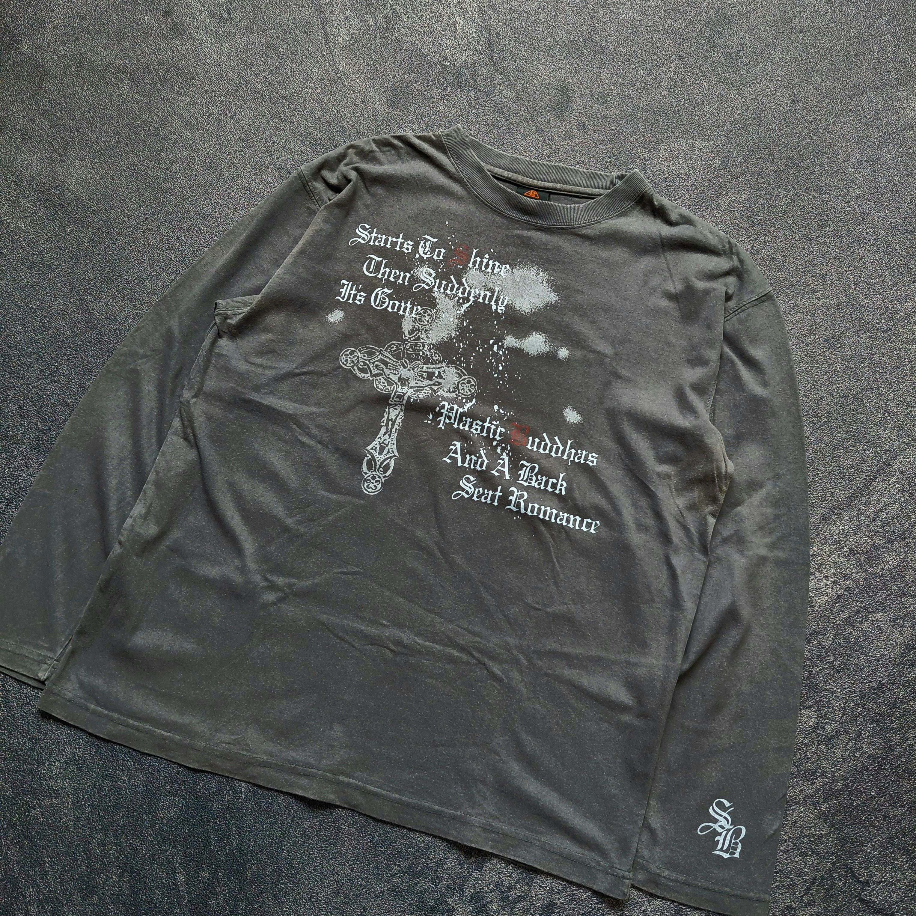 Japanese Brand Barcedos Faded Jesus L/S Shirt Size US M / EU 48-50 / 2 - 2 Thumbnail