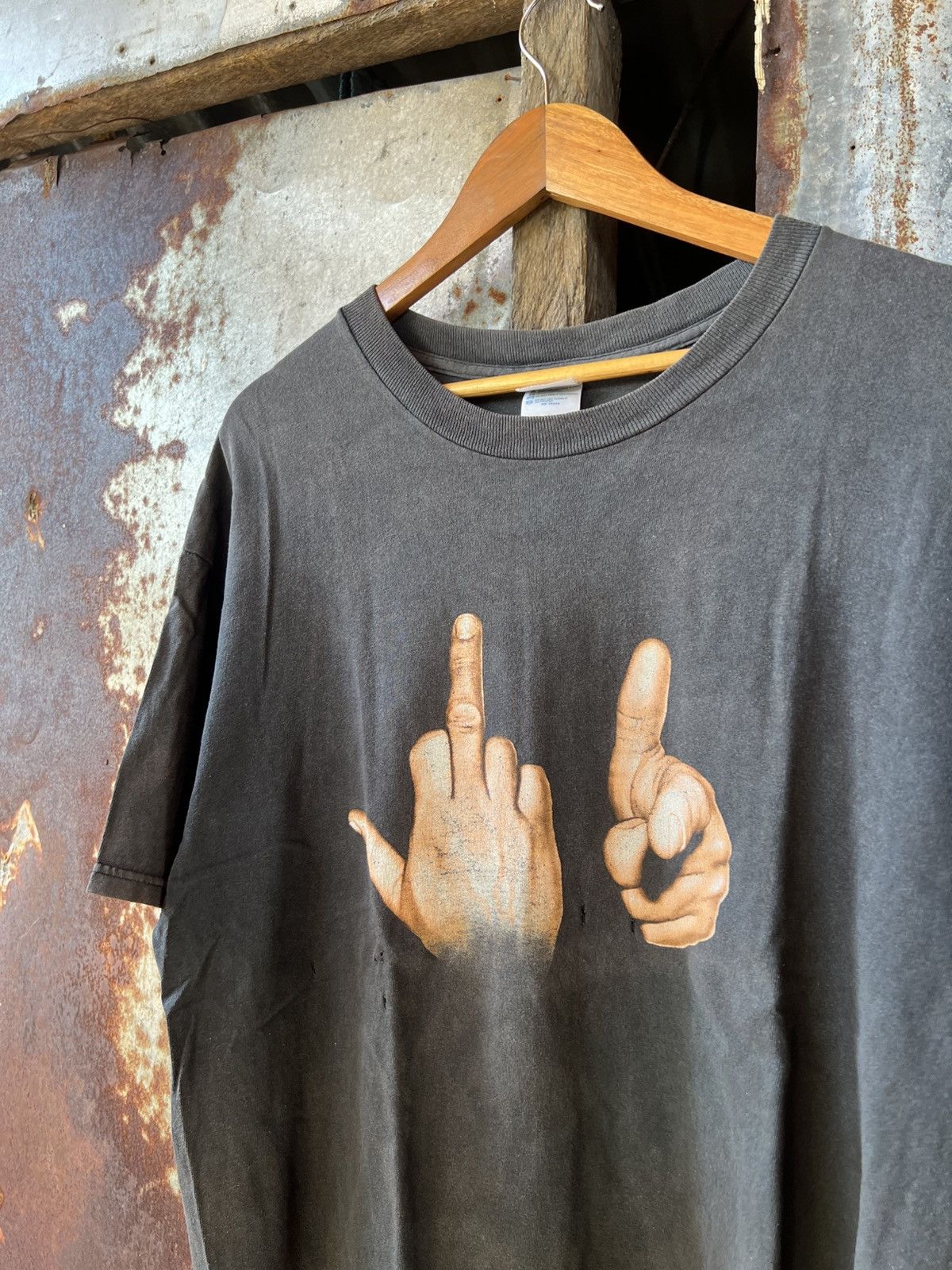 Vintage Vintage 00s Middle Finger x Asap Rocky Tee Size US L / EU 52-54 / 3 - 2 Thumbnail