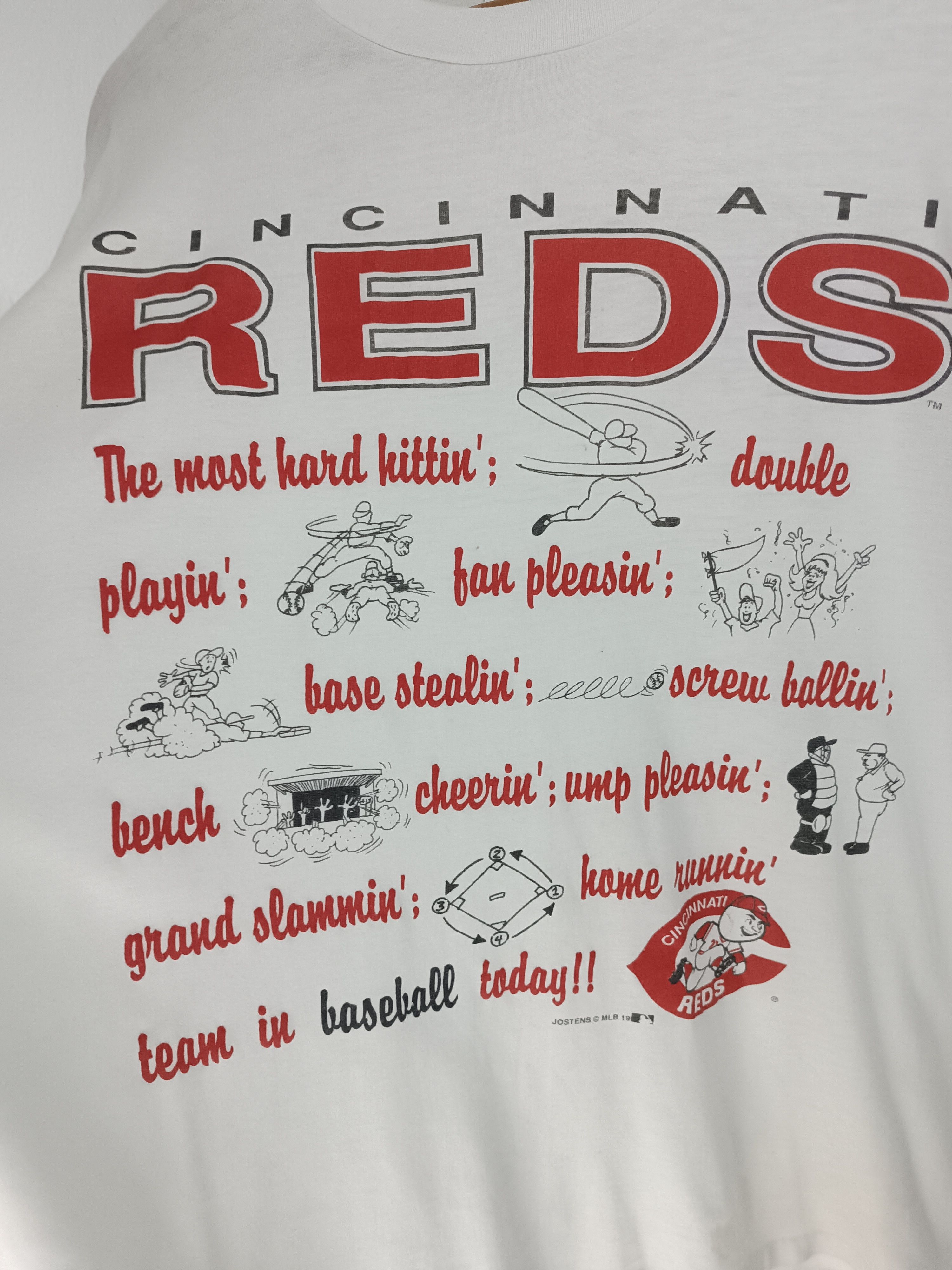 MLB THRASHED FADED VINTAGE 90'S CINCINNATI REDS HARD HITTIN MLB Size US XL / EU 56 / 4 - 10 Thumbnail