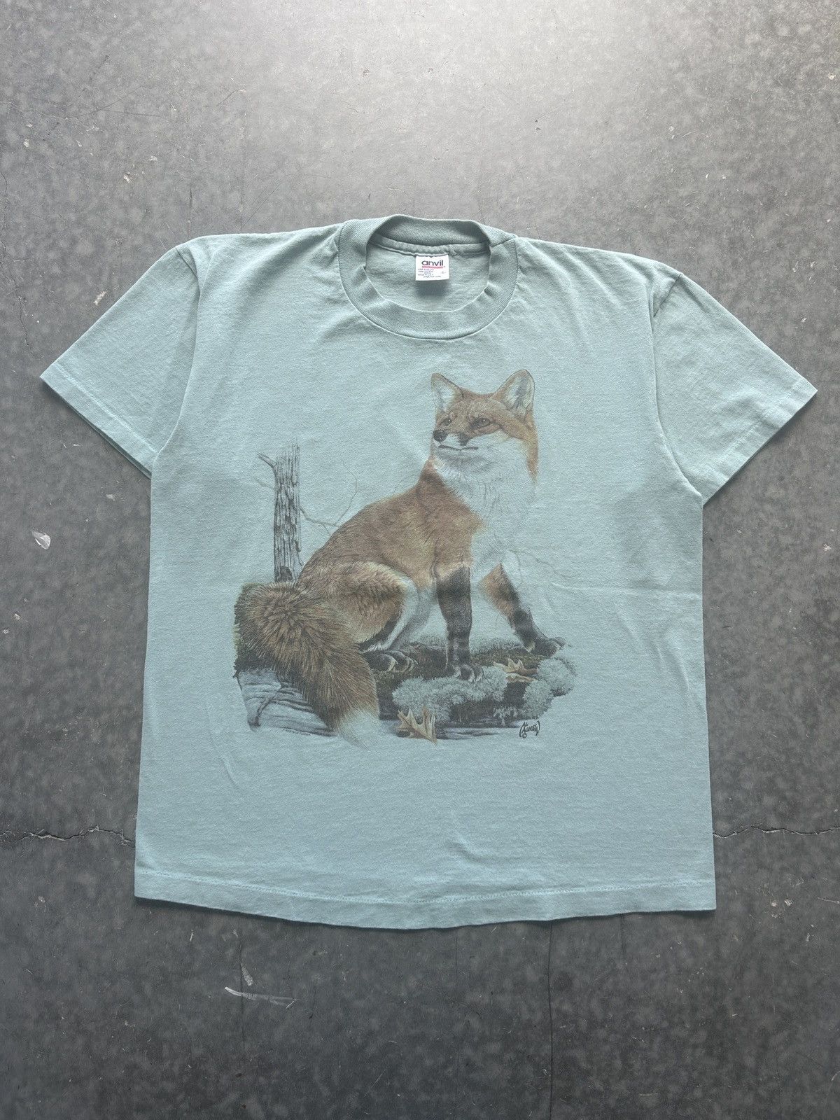 Vintage Vintage 90s Fox Graphic Tee Size US L / EU 52-54 / 3 - 2 Thumbnail