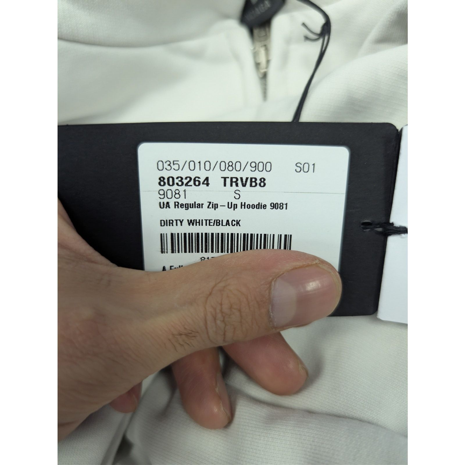 Balenciaga × Under Armour o1rshd1 UA Regular Zip-up Hoodie in Dirty White/Black Size US S / EU 44-46 / 1 - 23 Thumbnail