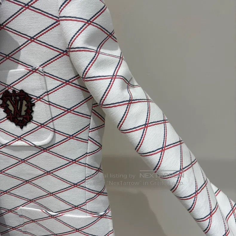 Louis Vuitton Louis Vuitton Diamond Print Single Breasted Badge Jacket Size S / US 4 / IT 40 - 4 Thumbnail