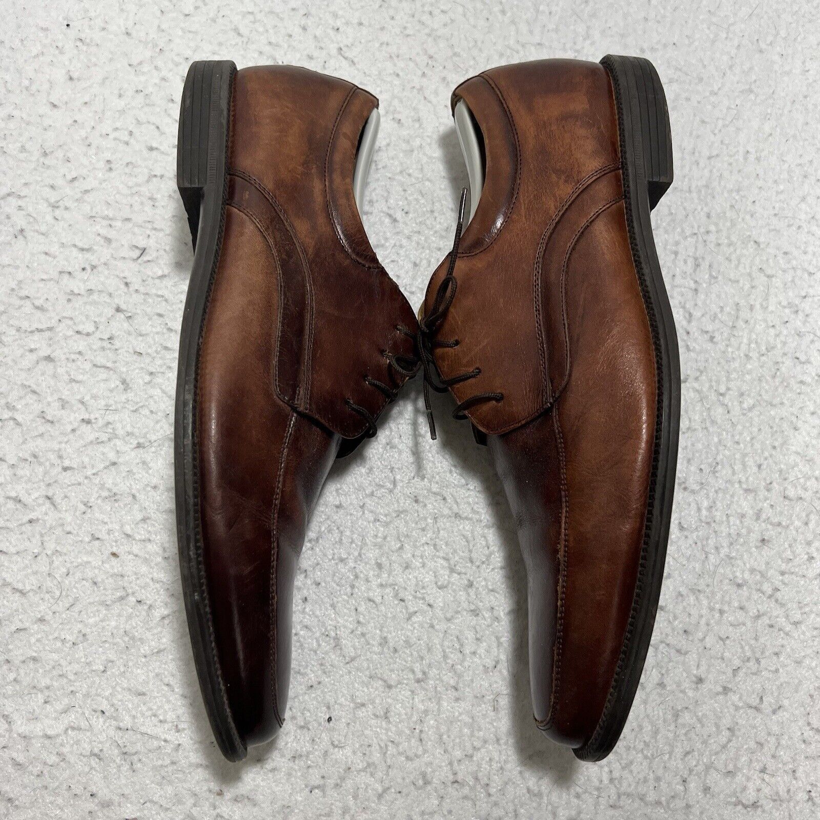 Florsheim Florsheim Mens 10 D Leather Brown Lace Up Oxford Dress Shoes Size US 10 / EU 43 - 6 Thumbnail
