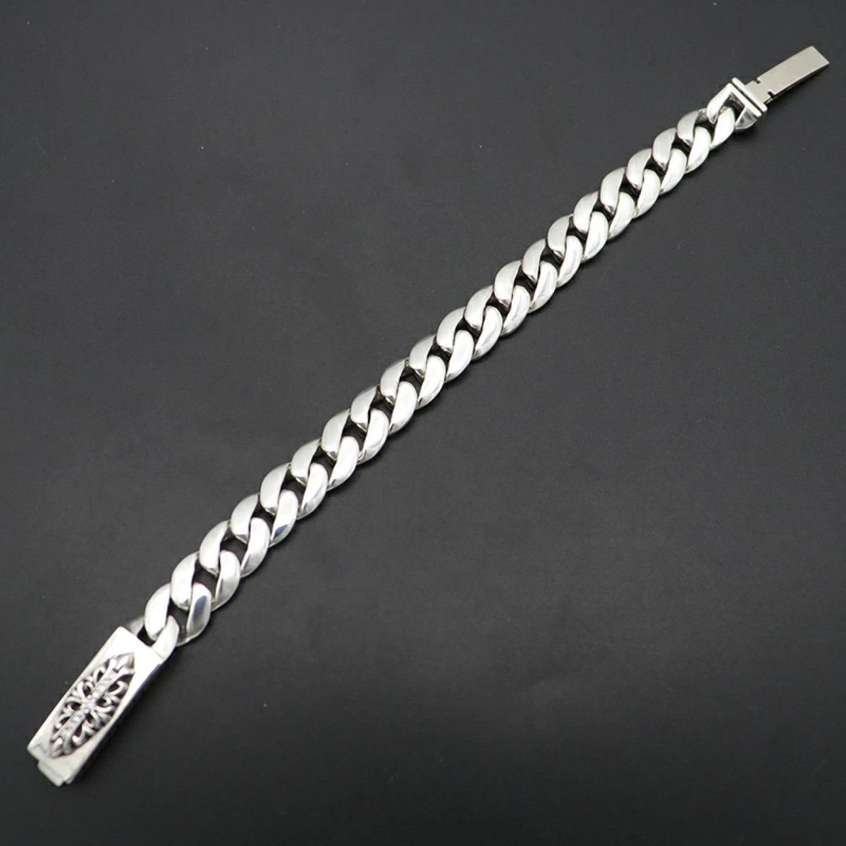 Chrome Hearts Chrome Hearts Pave Diamond ID Floral Cross Bracelet Classic Size ONE SIZE - 7 Thumbnail