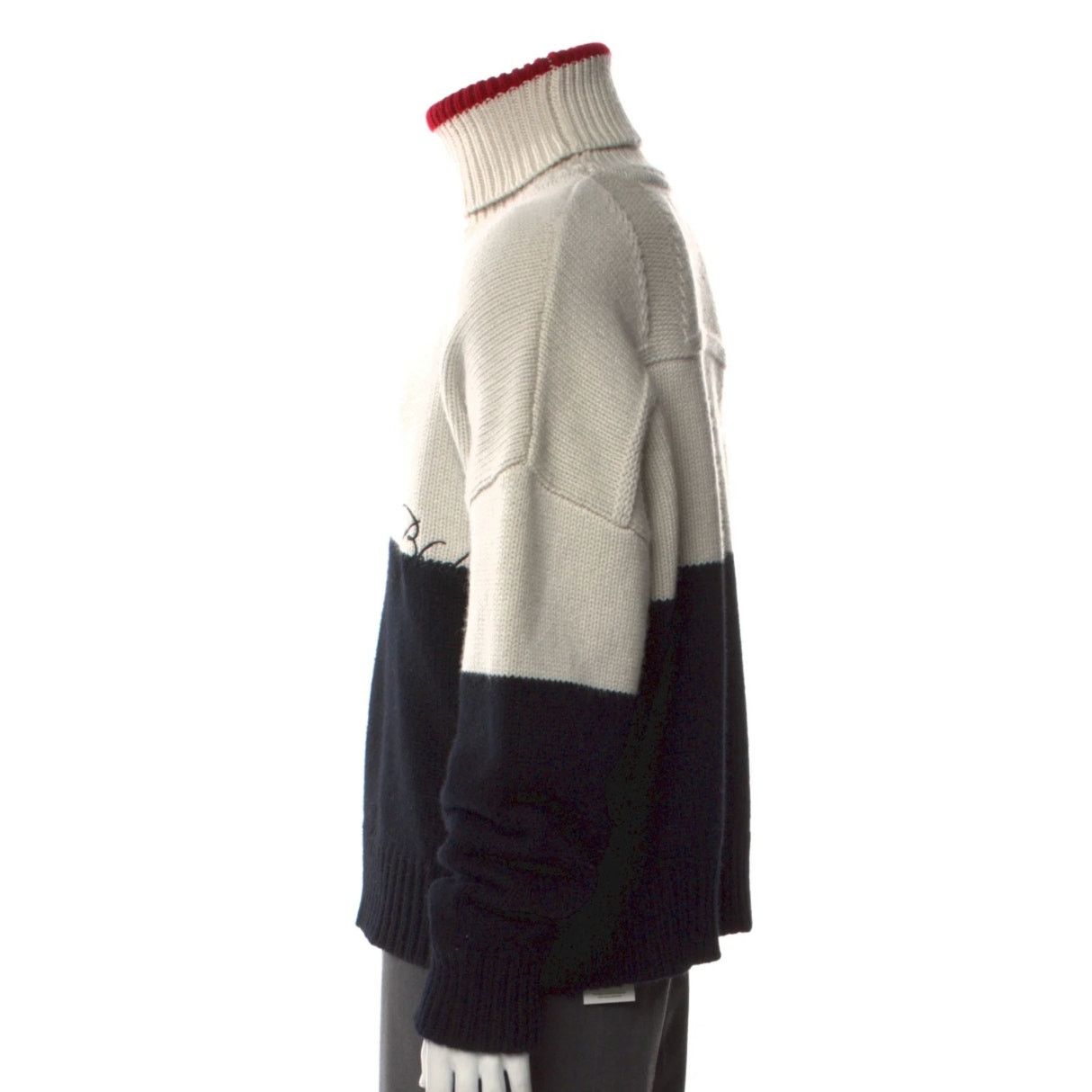 Rhude Rhude Black & Off-White Wool Colorblock Turtleneck Size US M / EU 48-50 / 2 - 3 Thumbnail