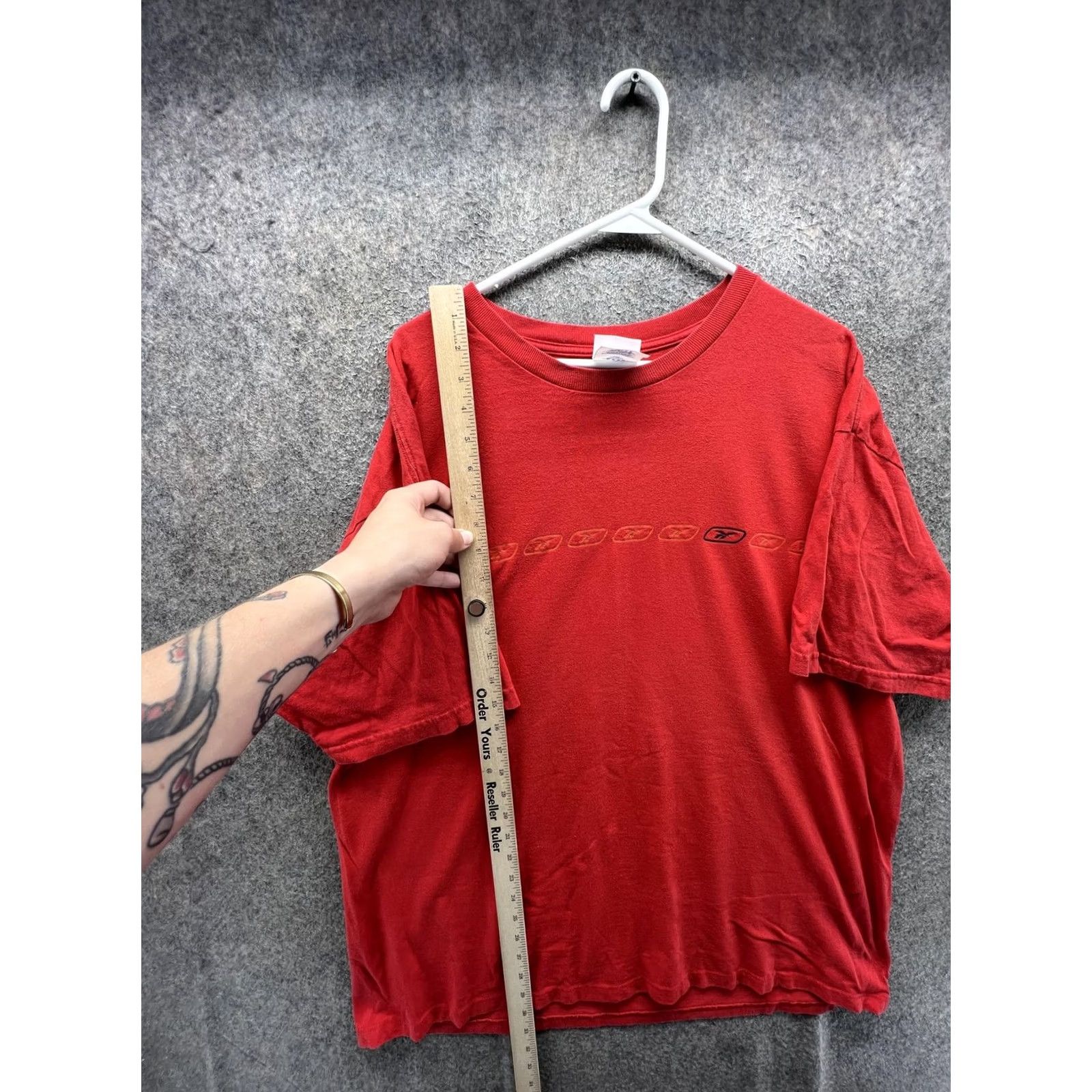 Reebok Reebok Shirt Mens XL Red Vector Logo Graphic Tee Athletic Casual Cotton Size US XL / EU 56 / 4 - 3 Thumbnail