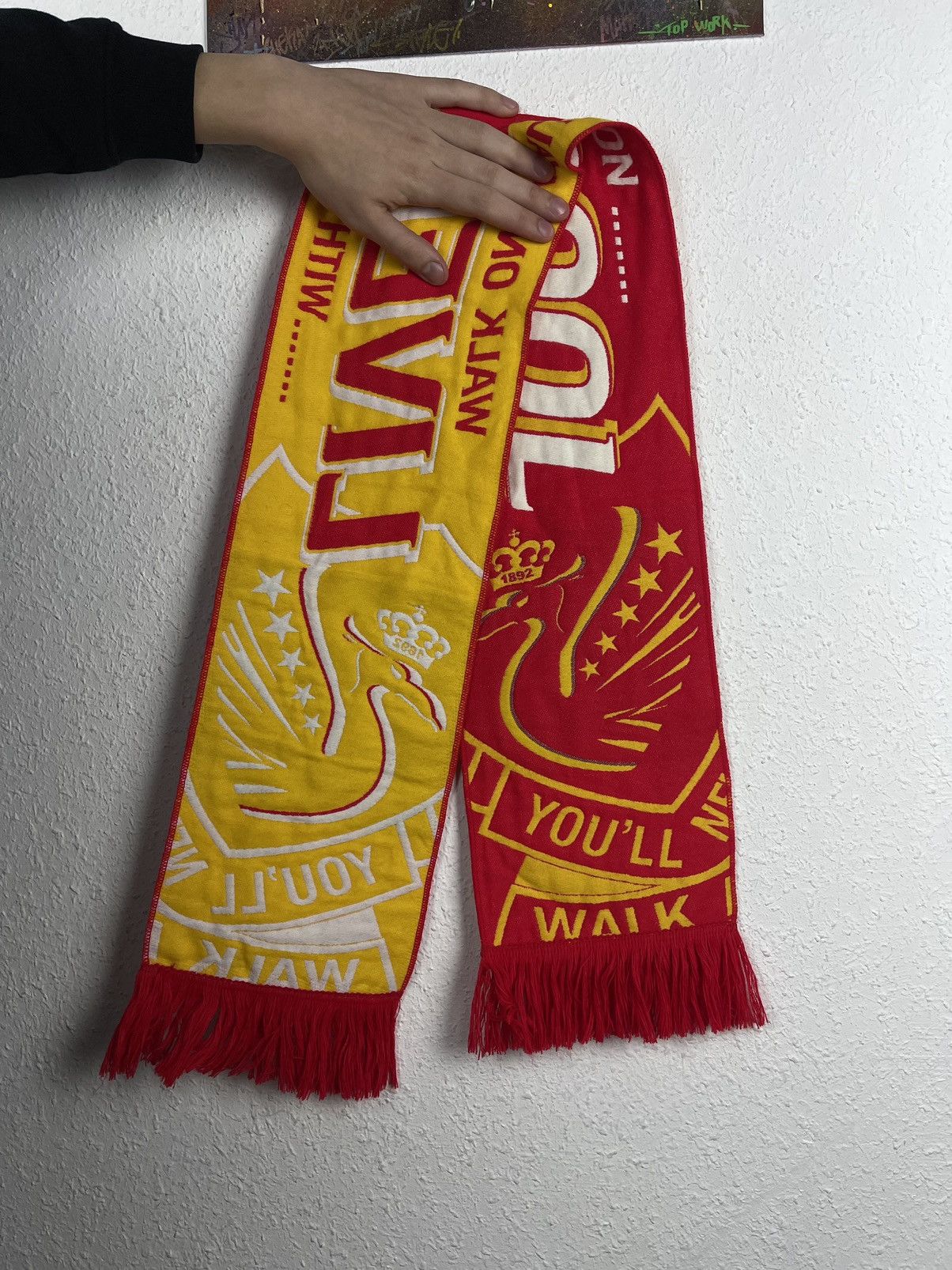 Vintage Liverpool F.C. Y2K Football Soccer Fan Scarf Size ONE SIZE - 5 Thumbnail