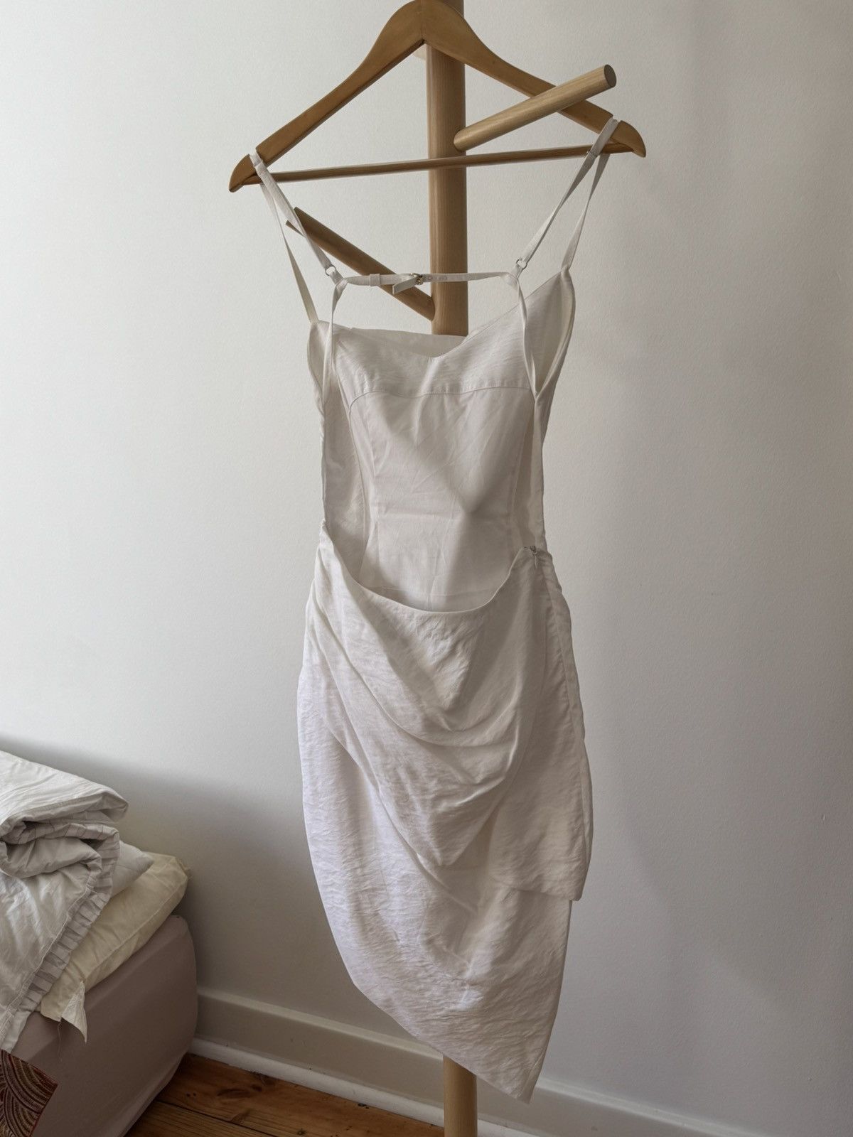 Jacquemus Jacquemus Saudade Asymmetric Draped Mini Dress Size S / US 4 / IT 40 - 5 Thumbnail