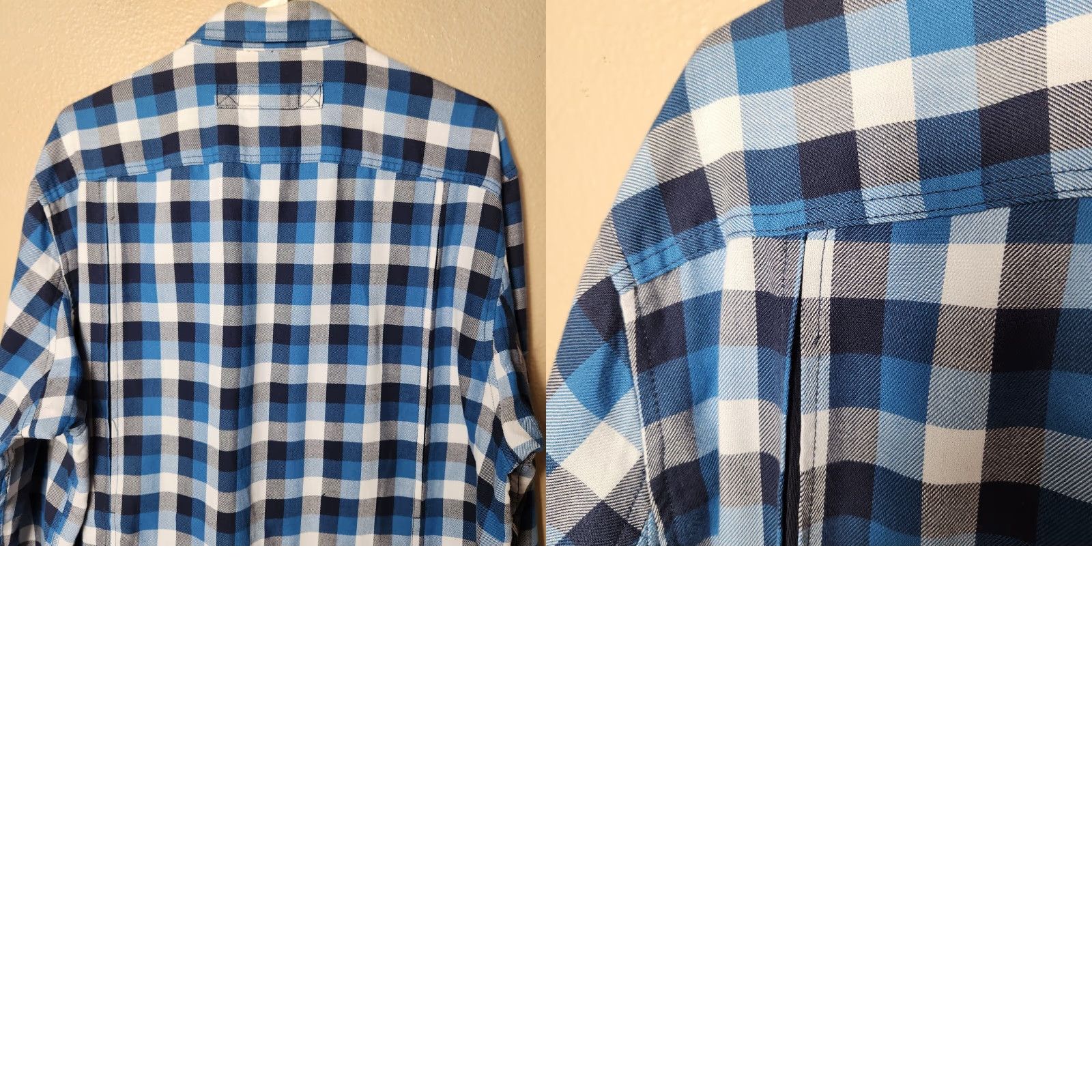 CO Duluth Trading Co Mens Crosscut Performance Blue Plaid Flannel Shirt L Size US L / EU 52-54 / 3 - 9 Thumbnail