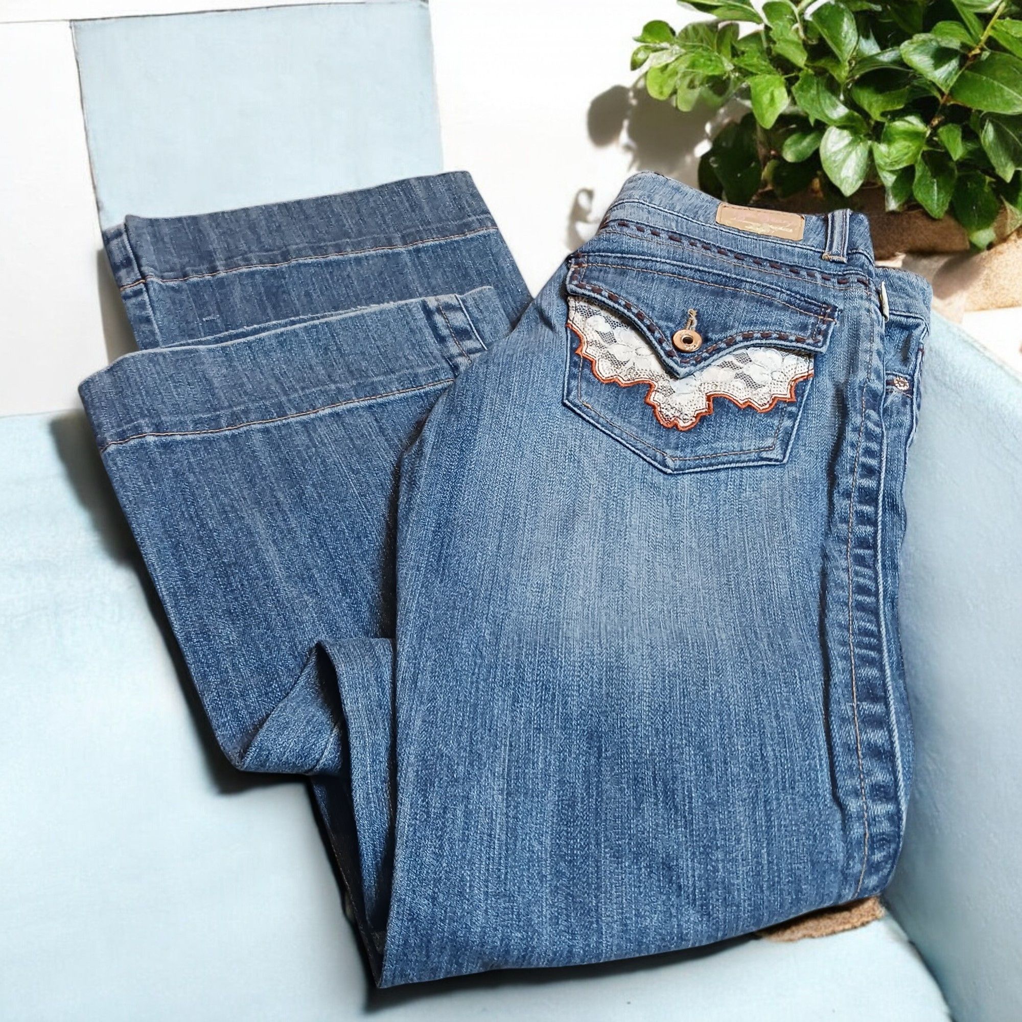 Vintage Vintage TYTE Jeans Size 7 Y2K Low Rise Embellished Size 30" / US 8 / IT 44 - 8 Thumbnail