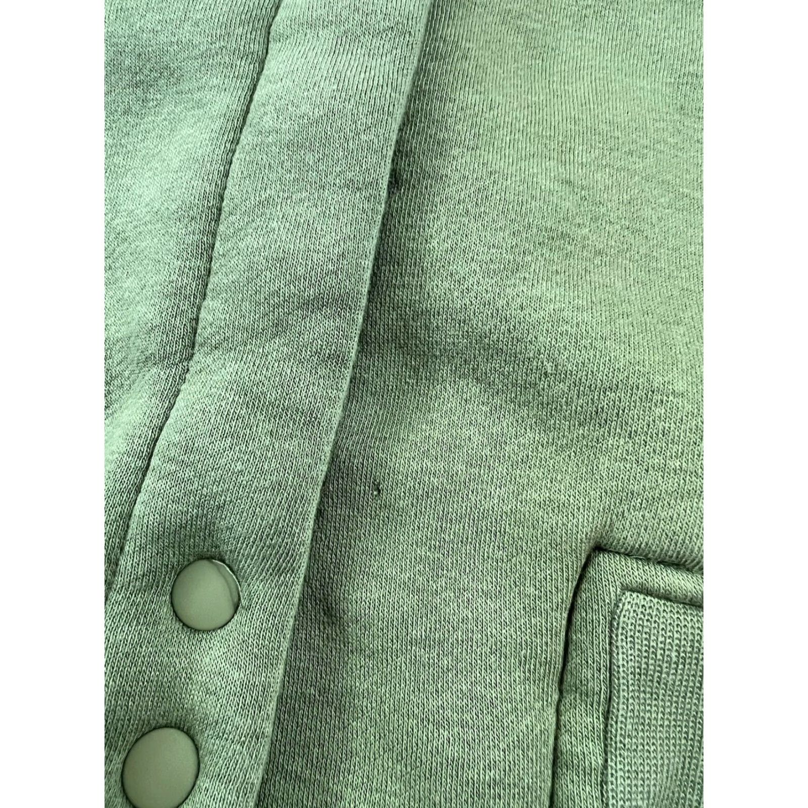 Nike Women Nike Rally Varsity Jacket Fleece Green Small Snap Button Long Sleeve Collared Not N/A Size S / US 4 / IT 40 - 5 Thumbnail