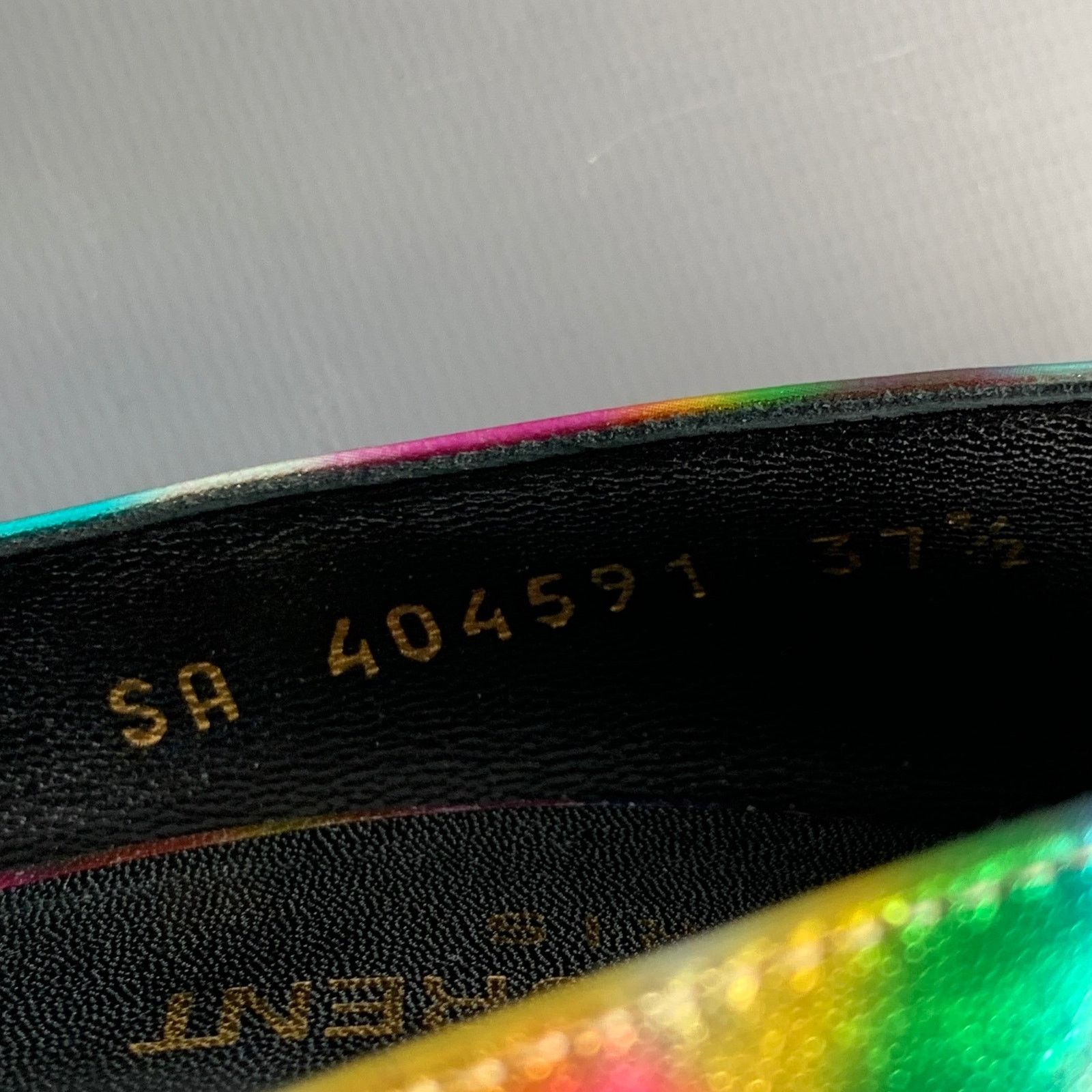 Saint Laurent Paris SAINT LAURENT Silver Multi Color Leather Stiletto Pumps Size US 7.5 / IT 37.5 - 8 Thumbnail