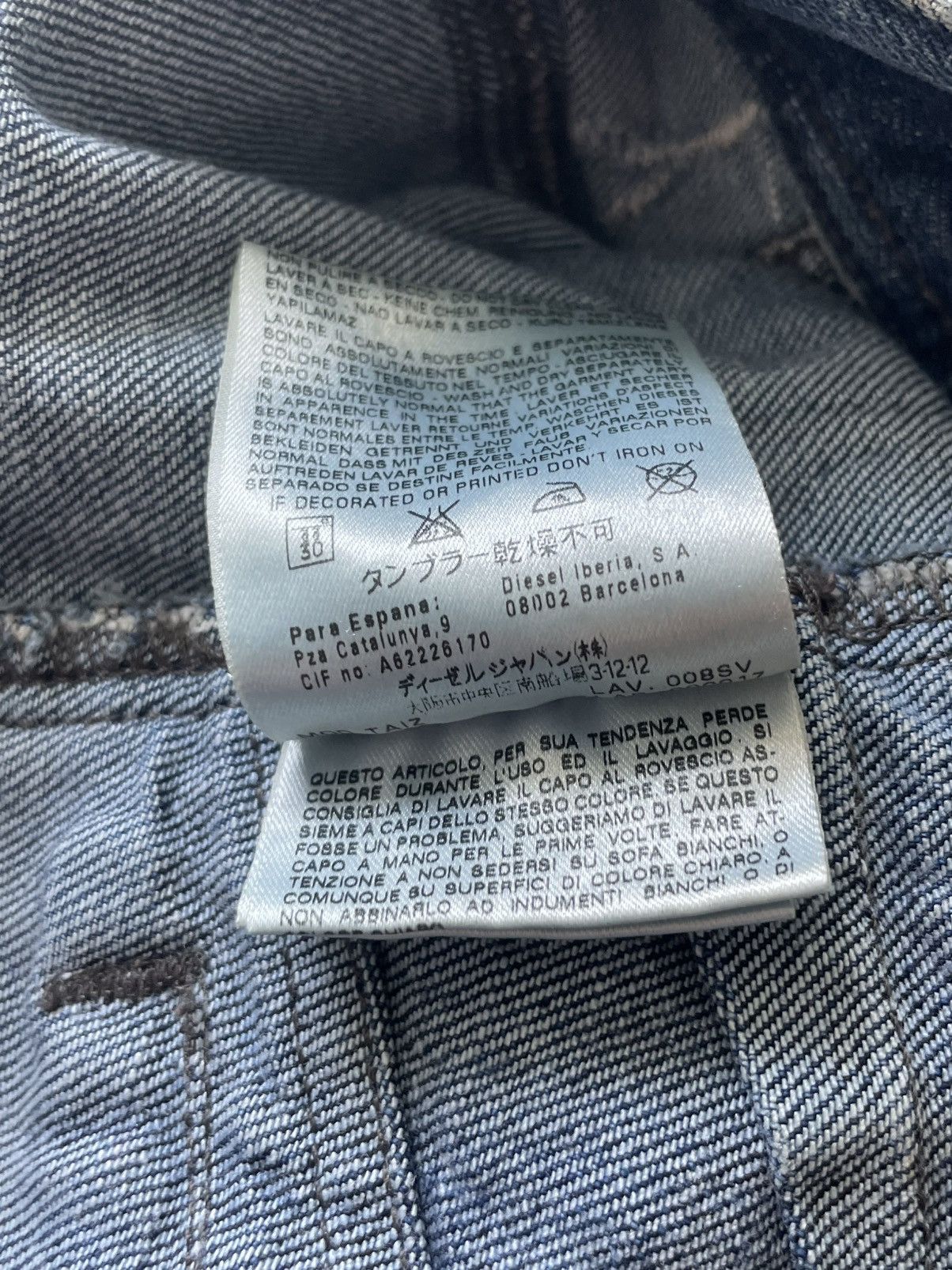 Diesel Vintage Diesel 00’s Denim Distressed Cropped Jacket Faded Size S / US 4 / IT 40 - 15 Thumbnail