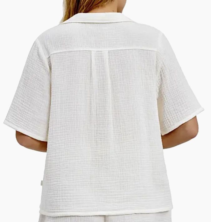 Ugg UGG Vivienne Cotton Gauze Pyjama Shirt Nimbus ( M ) Size M / US 6-8 / IT 42-44 - 7 Thumbnail