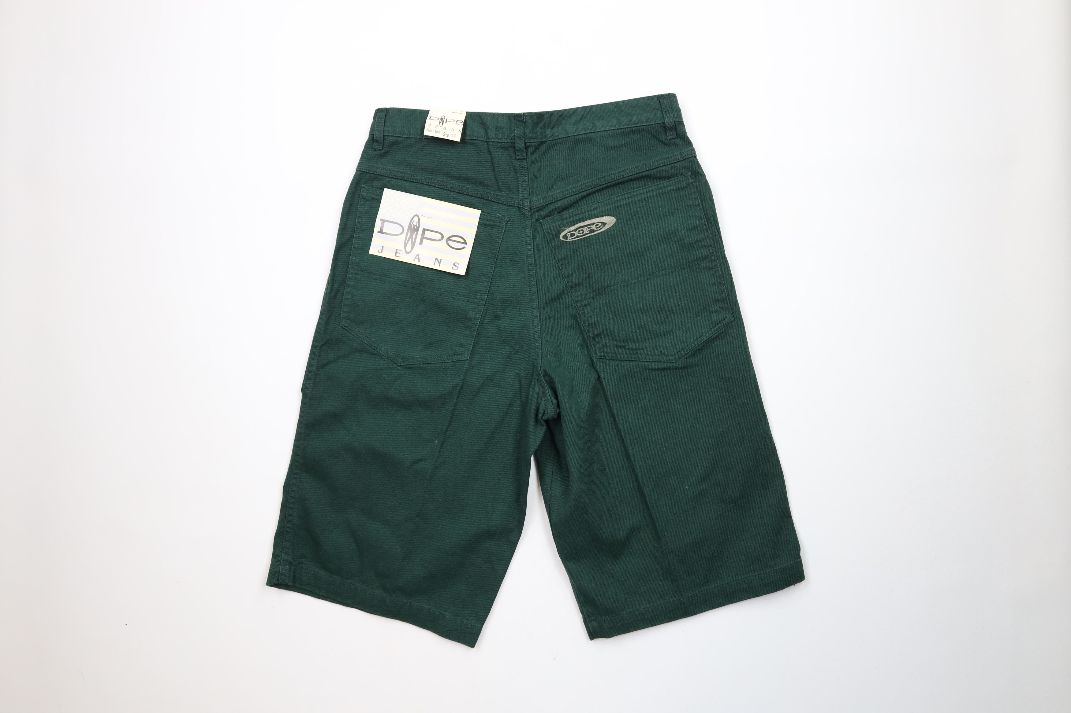 Vintage Deadstock Vintage 90s Streetwear Denim Shorts Jorts Green Size US 34 / EU 50 - 10 Thumbnail