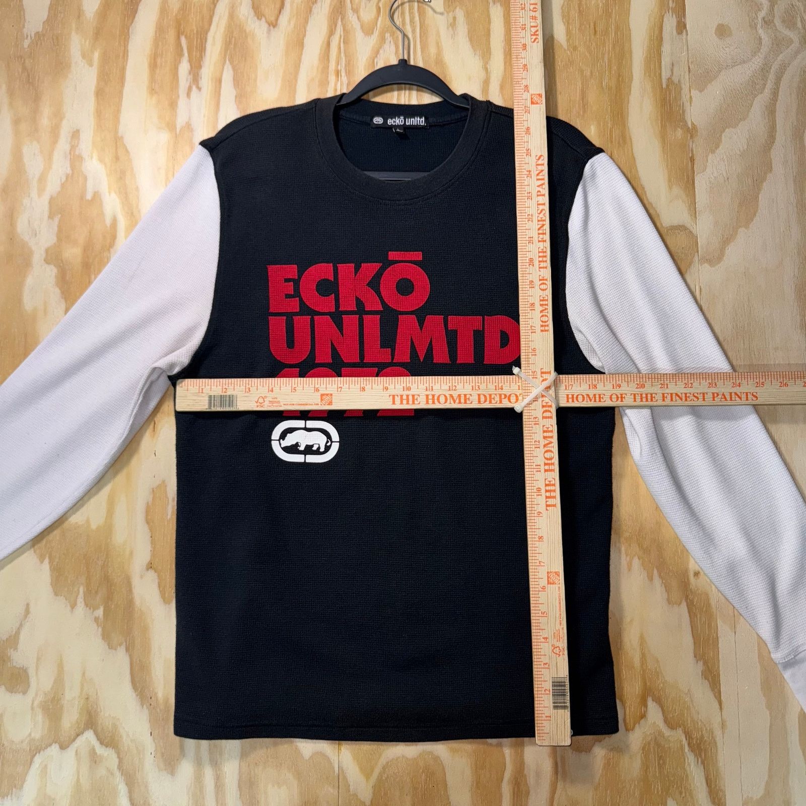 Ecko Unltd. Vintage Y2K Ecko UNLTD 00s ribbed thermal long sleeve Tshirt Size US L / EU 52-54 / 3 - 4 Thumbnail
