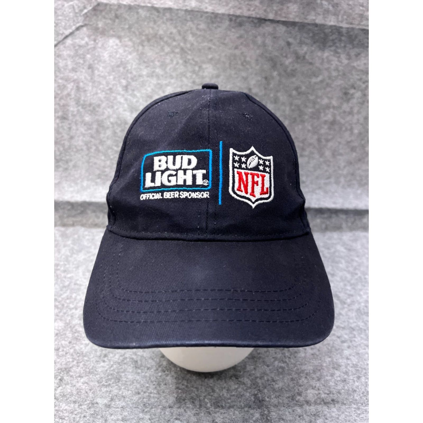 Budweiser Budweiser NFL Sponsor Hat Cap Snap Back Adult Blue White Bud Light Vendor Unifor Hat Cap Navy Blue White Vintage No N/A Size ONE SIZE - 2 Thumbnail