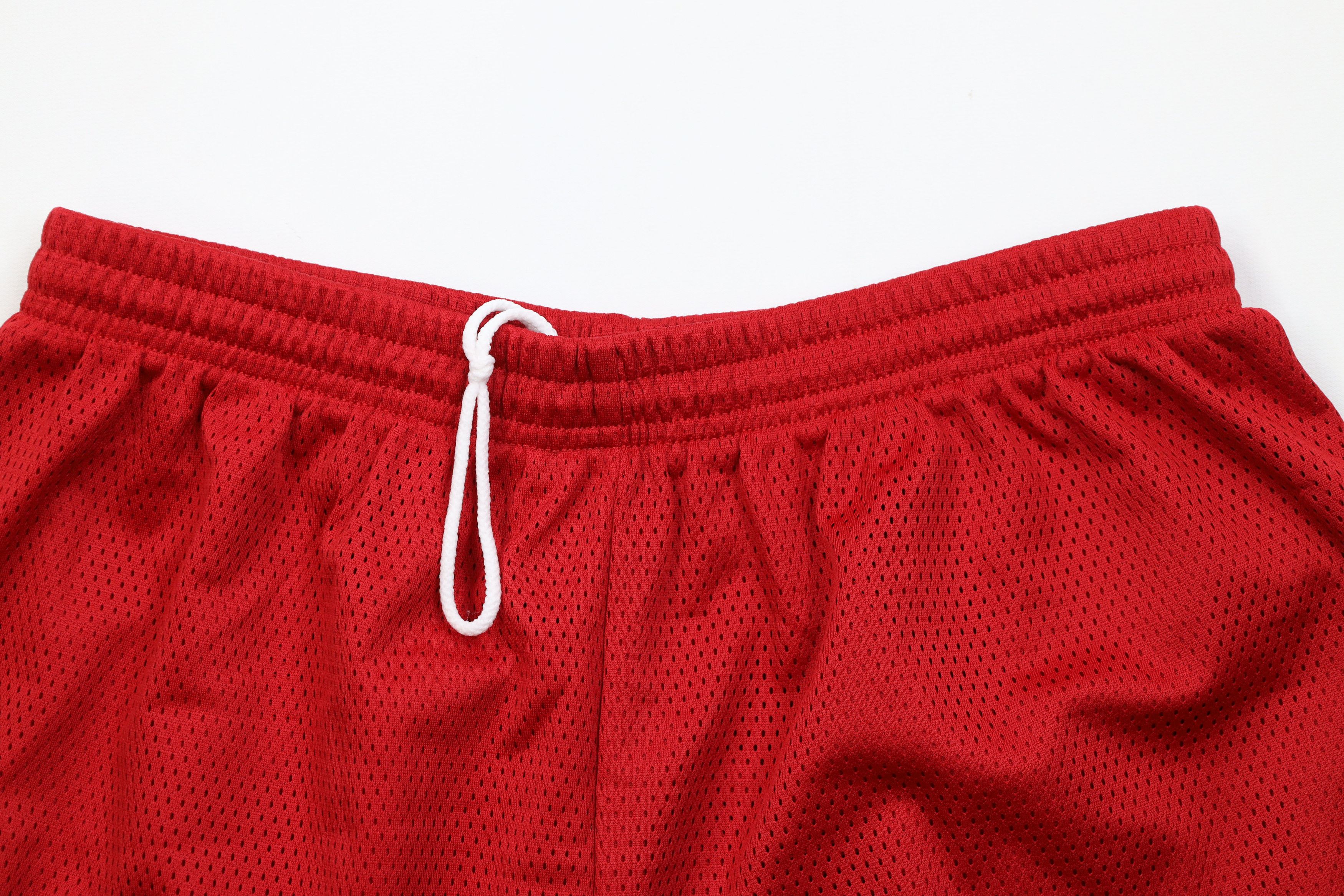 Nike Vintage 90s Nike Mini Swoosh Above Knee Shorts Red Mesh Size US 34 / EU 50 - 2 Thumbnail