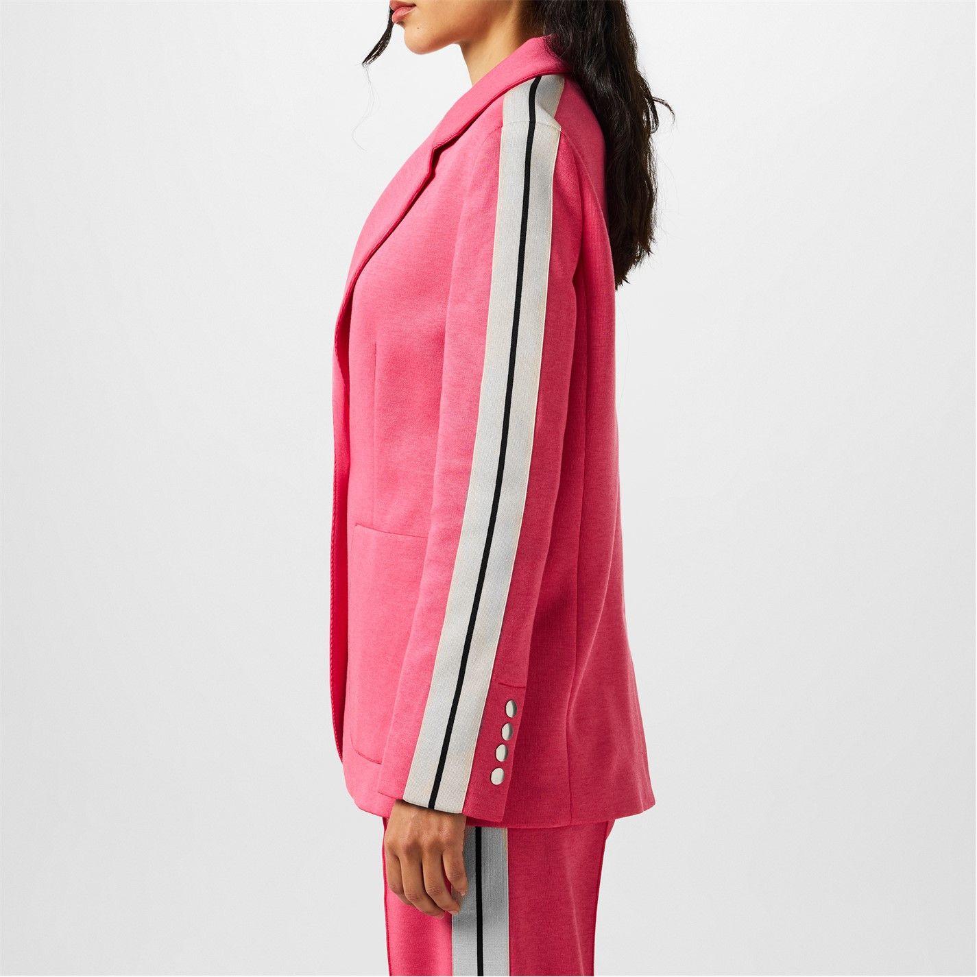 Palm Angels o1g2r1mq0325 Track Blazer in Fuchsia & White Size XS / US 0-2 / IT 36-38 - 4 Thumbnail