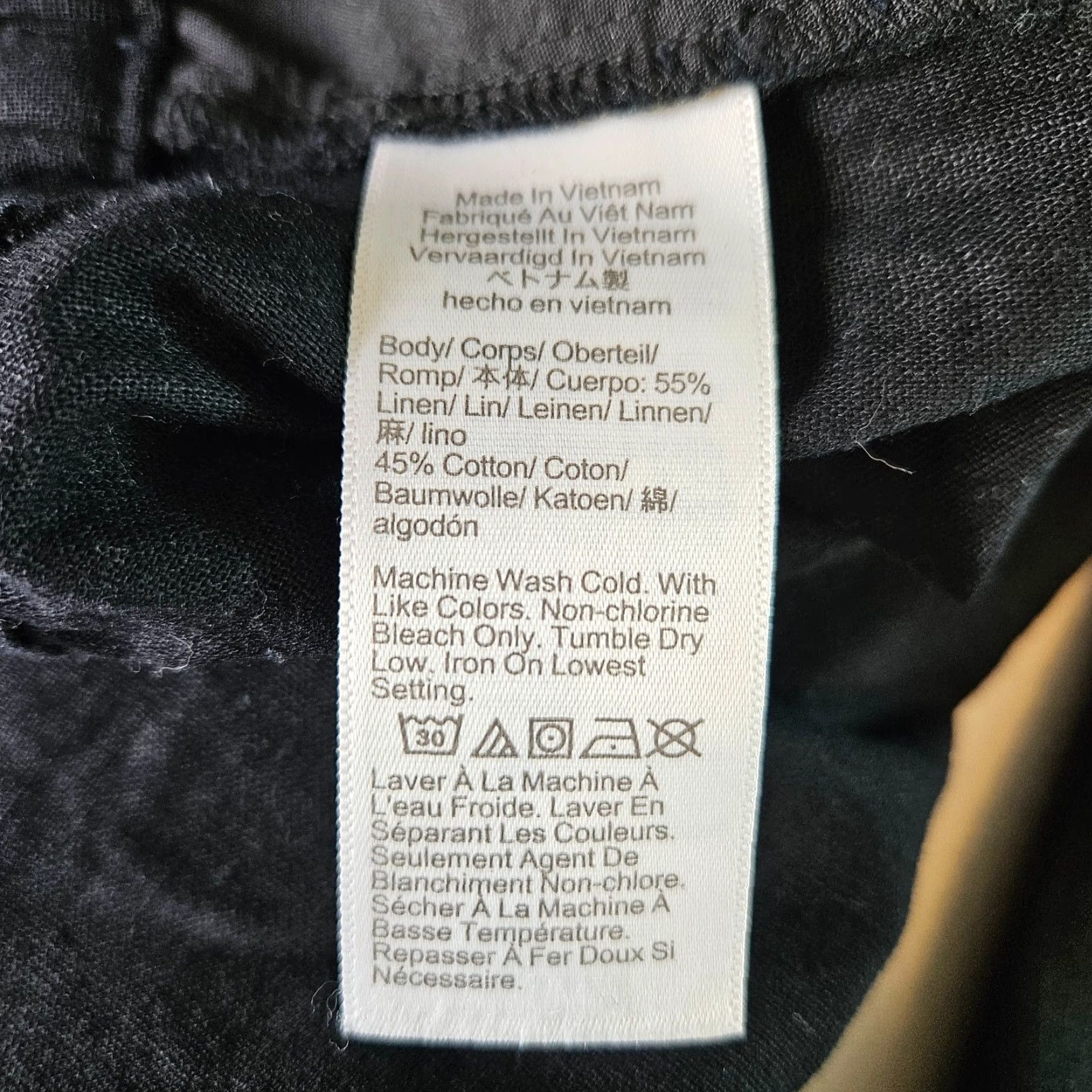 J.Crew J.CREW Womens Cropped Pants Sz 0 Black Mid Rise Linen Blend Cuffed Shirt? Size 25" / US 0 / IT 36 - 6 Thumbnail