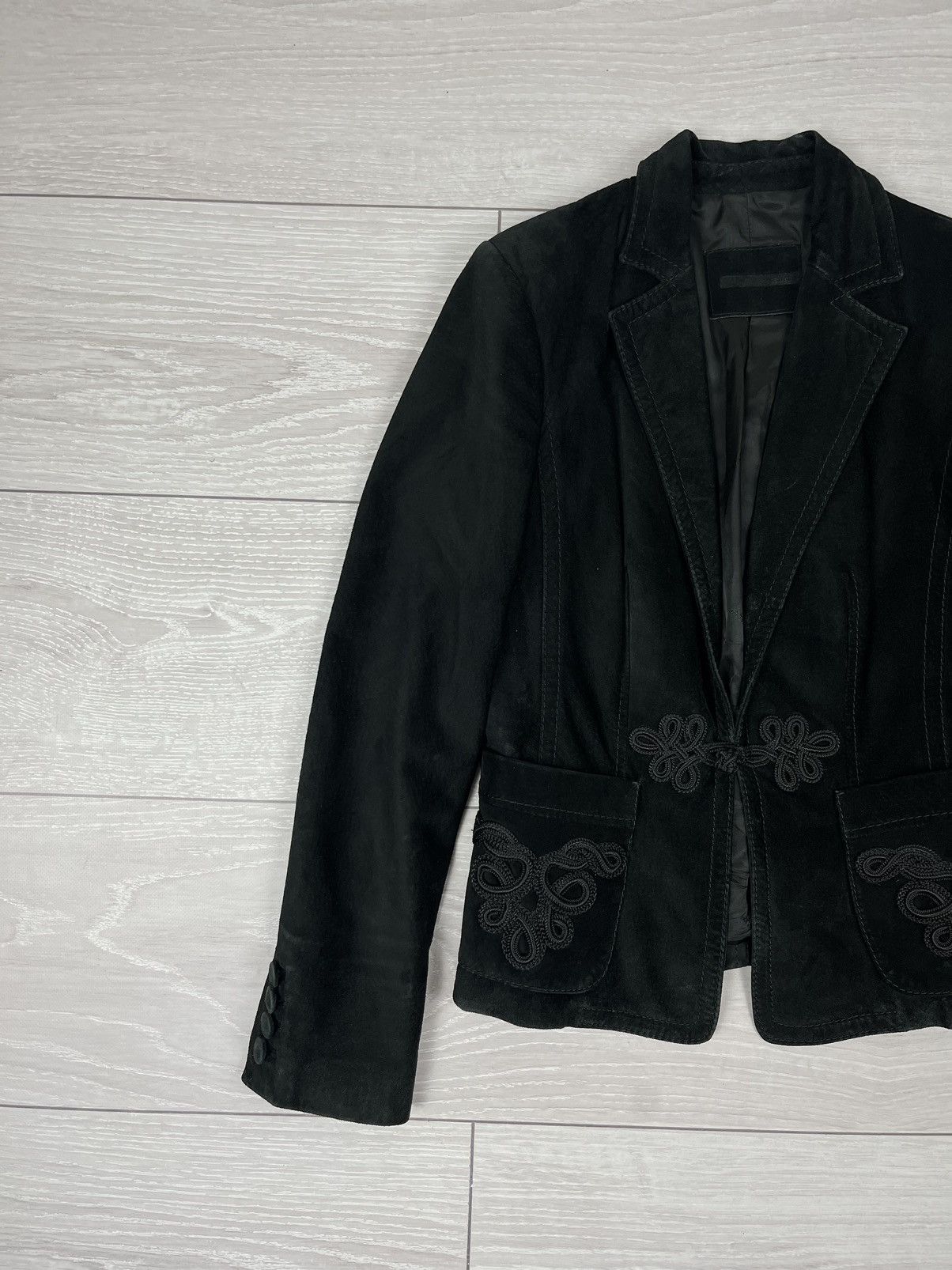 Bally Bally Vintage Black Suede Leather Avante Garde Jacket Size M / US 6-8 / IT 42-44 - 3 Thumbnail