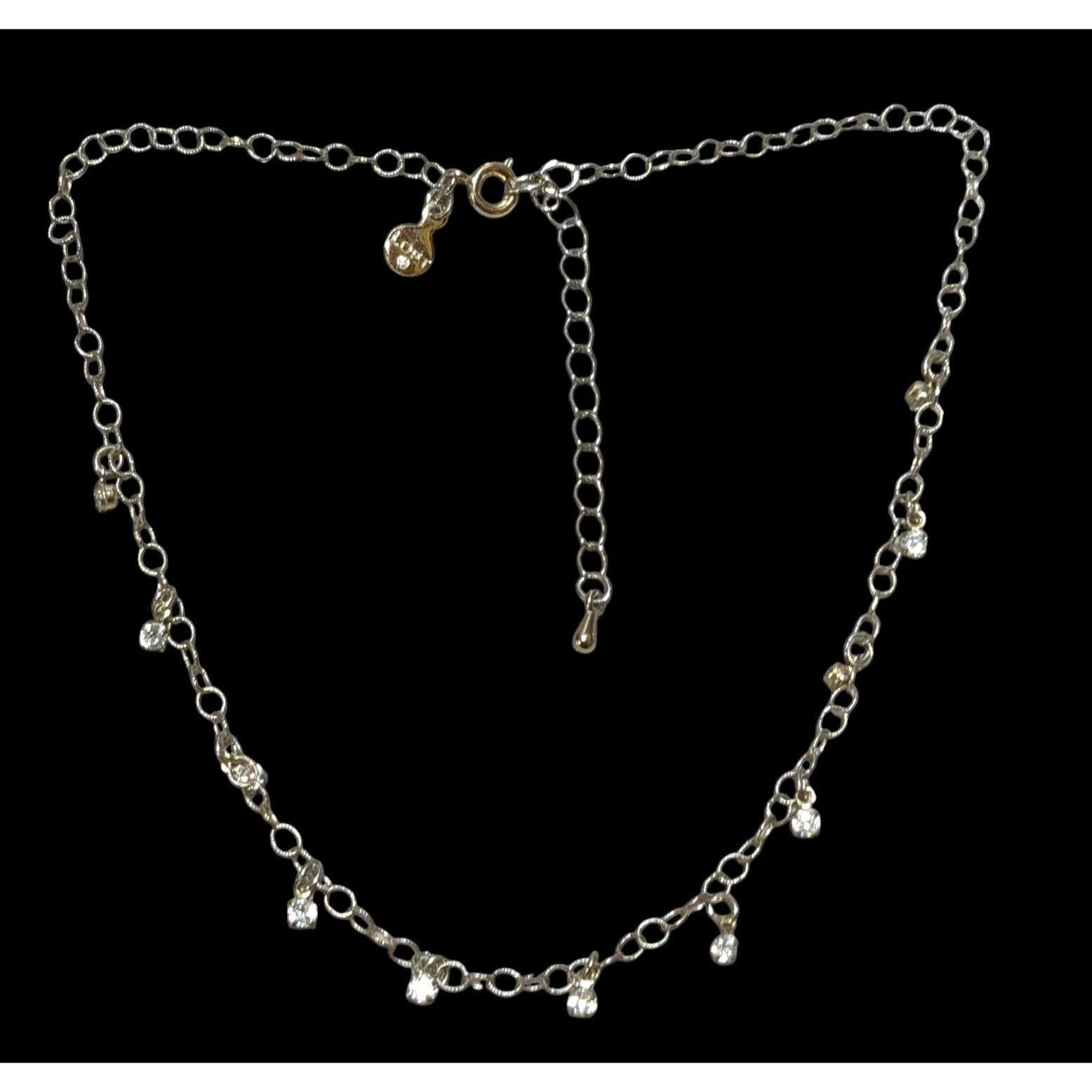 Loft Minimalist Glam Ann Taylor Loft Rhinestone Necklace Size ONE SIZE - 1 Thumbnail