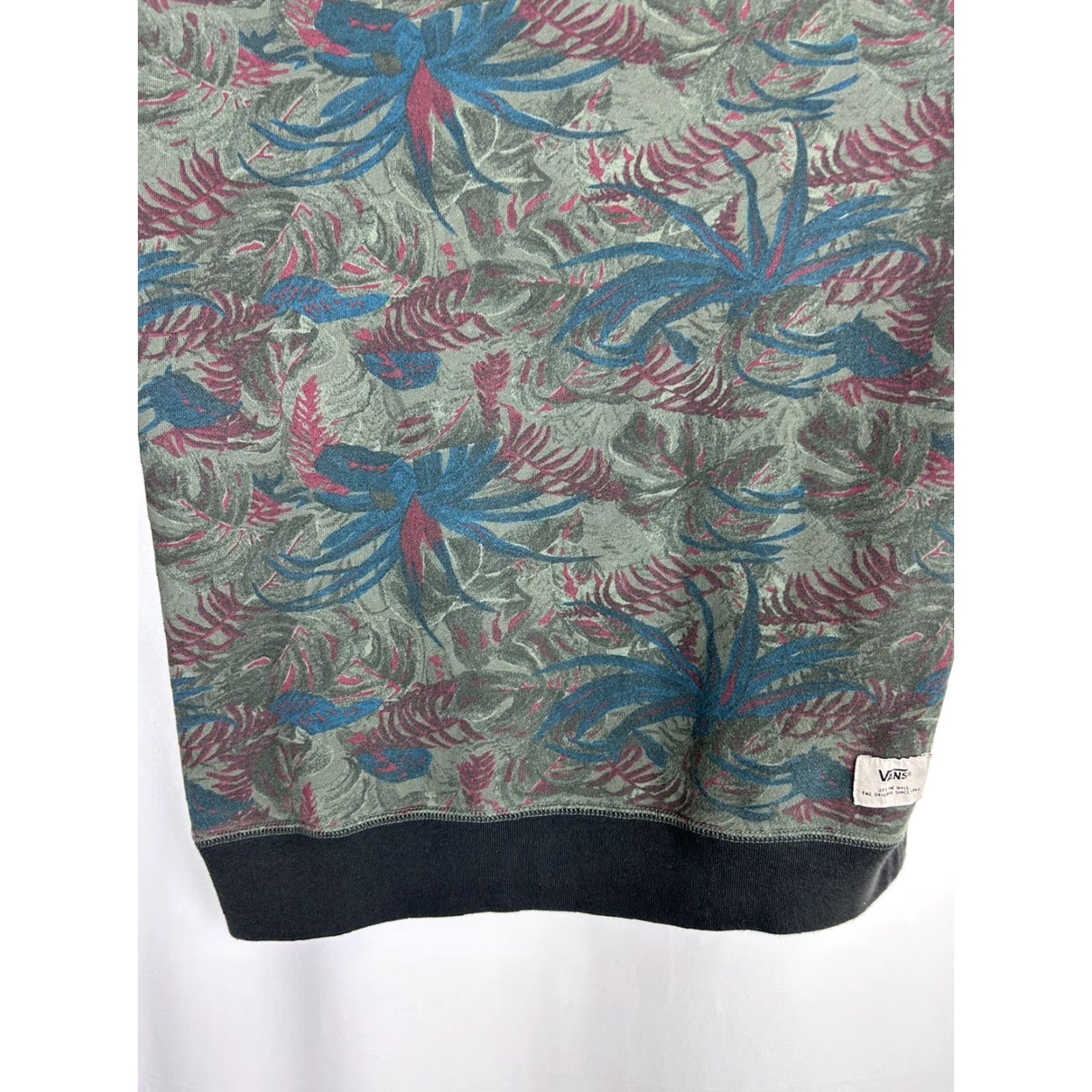 Vans VANS Womens XL Pullover Crewneck Sweater Green Long Sleeve with Leafs Size XL / US 12-14 / IT 48-50 - 5 Thumbnail