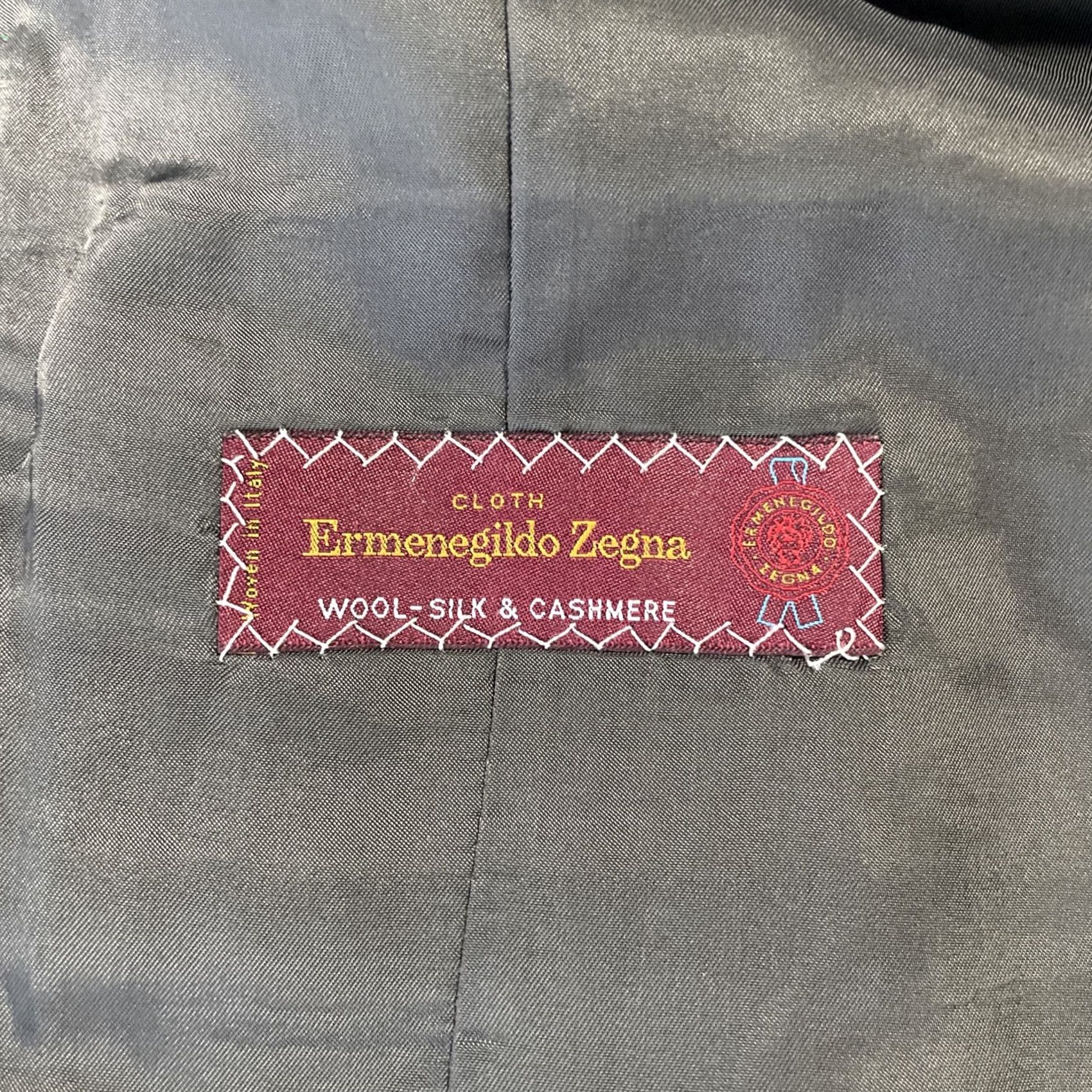 Ermenegildo Zegna VINTAGE Ermenegildo Zegna Sport Coat Jacket Mens 44R Blazer Gray Wool Silk Cashmere Notch 2-Button Single-Breasted Leather? Size 44R - 3 Thumbnail