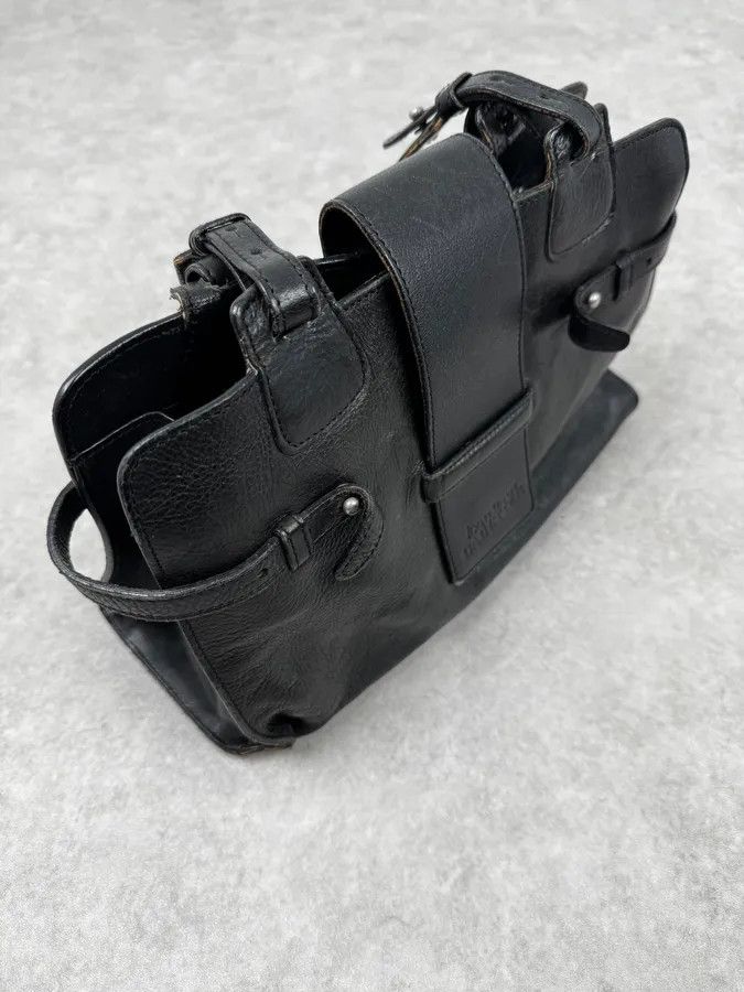 Jean Paul Gaultier 2000s Jean Paul Gaultier Black Handle Leather Bag Size ONE SIZE - 7 Thumbnail