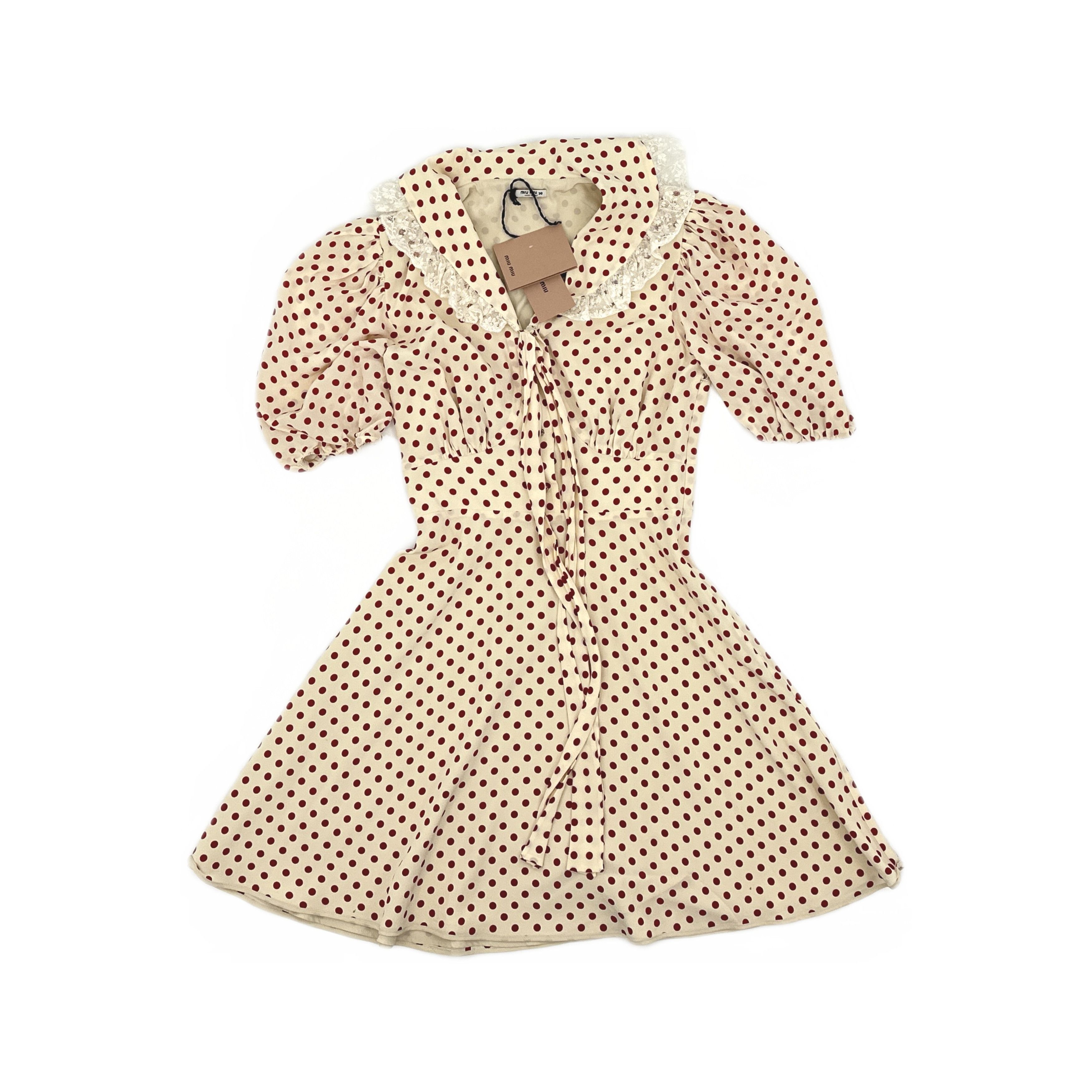 Miu Miu Miu Miu Polka Dot Dress Size 36 Size XS / US 0-2 / IT 36-38 - 1 Thumbnail