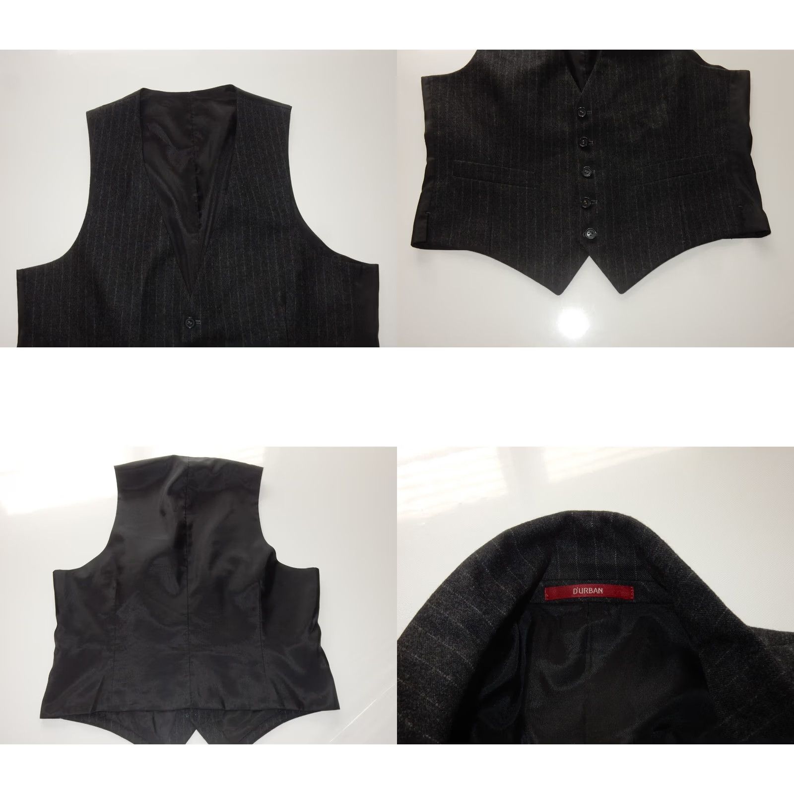 Vintage VTG D'Urban Men's 3 Piece Suit Gray Wool Size 42 Pants 33x30 Yohji Yamamoto Size 42R - 9 Thumbnail