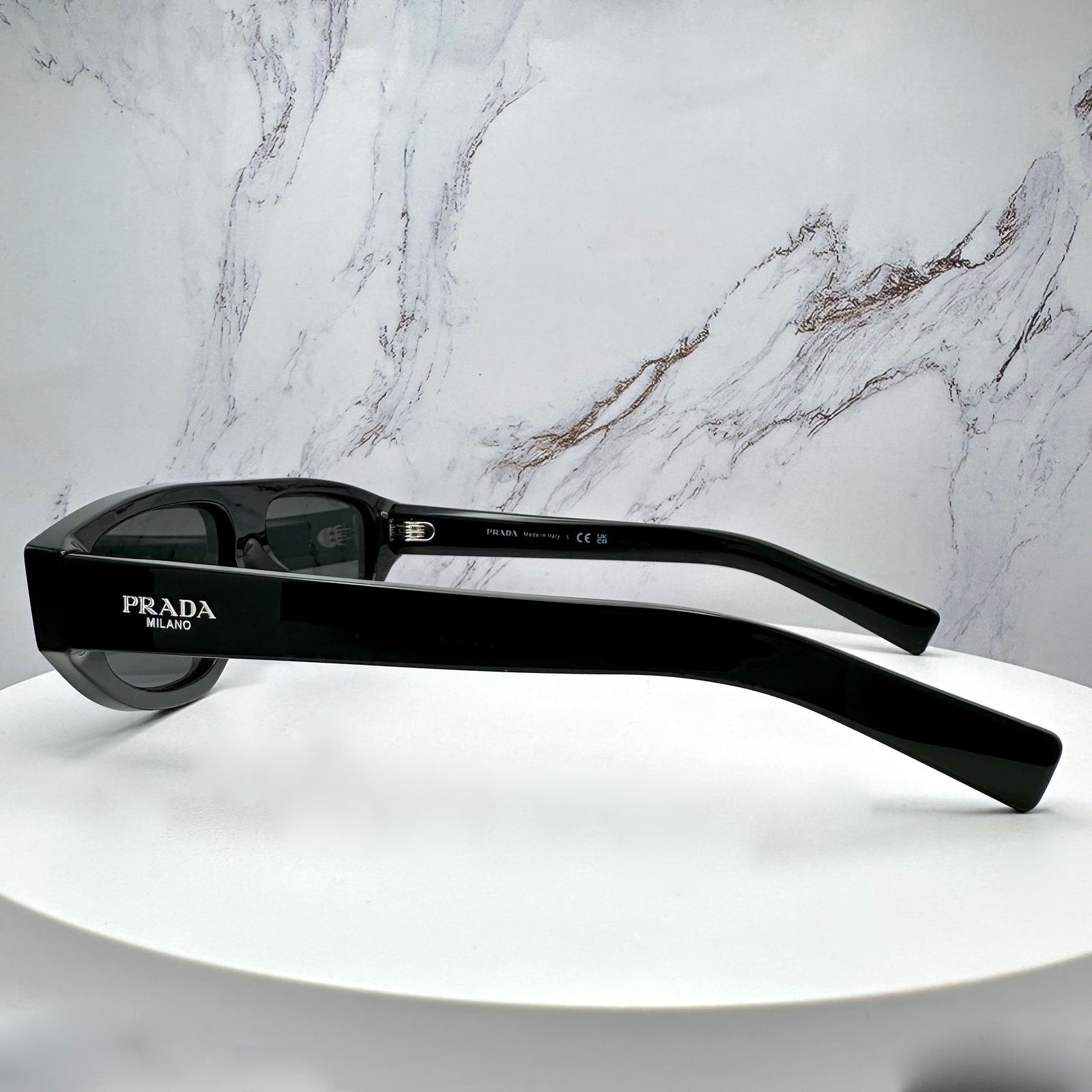 Prada New PRADA Sunglasses Black Gray Lens Authentic Prada Size ONE SIZE - 14 Thumbnail