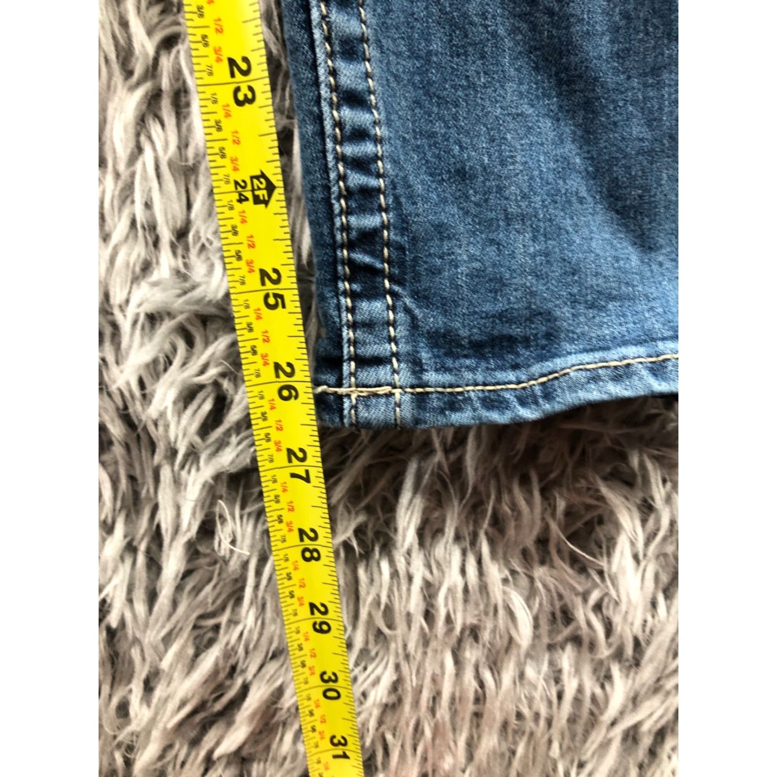 Vintage VIGOSS Jeans Boyfriend 27x27 Blue Medium Wash 5-Pocket Denim Vel 1 Juniors Womens Medium/Butt? Size 25" / US 0 / IT 36 - 3 Thumbnail