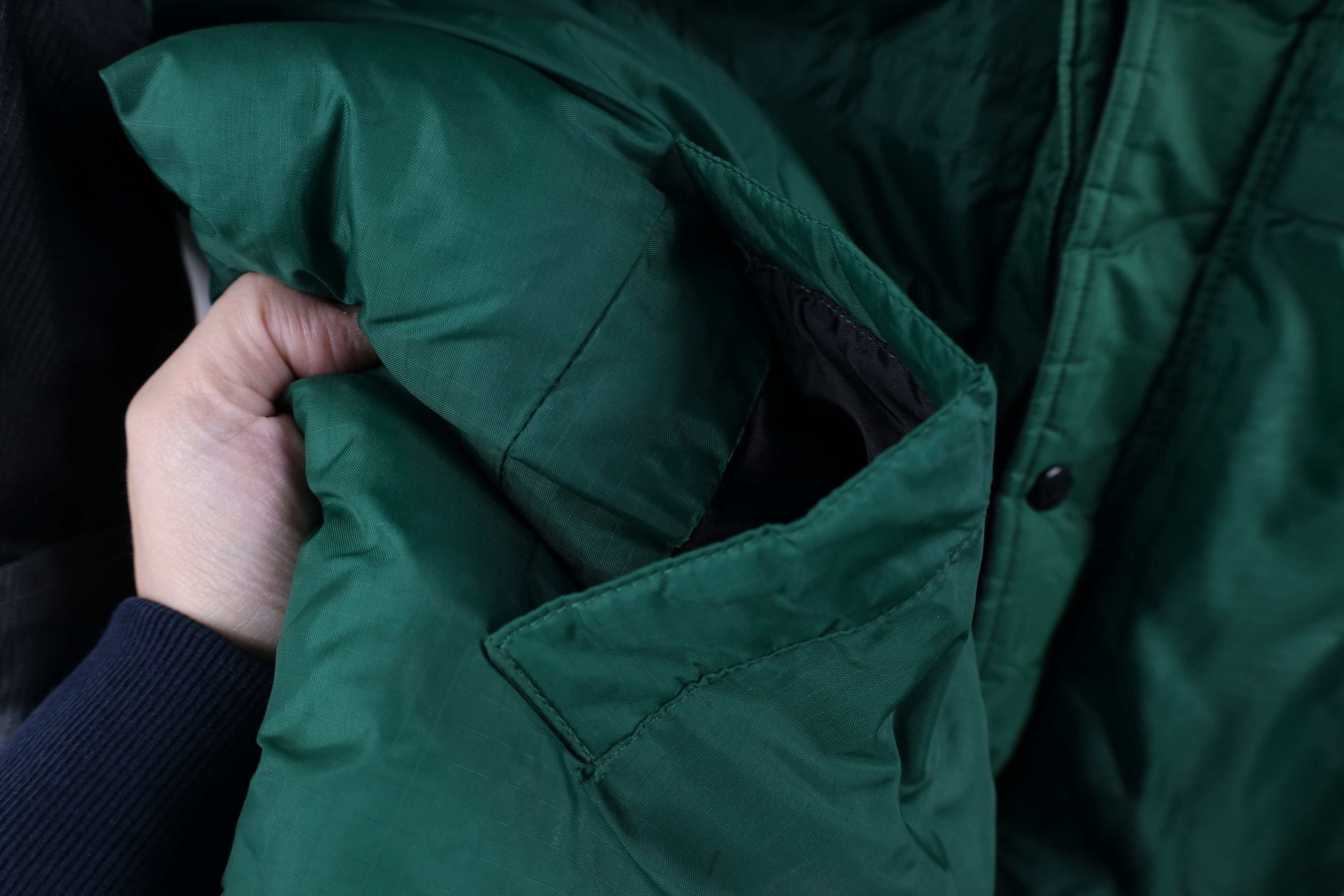 Vintage Vintage 90s Streetwear Hooded Puffer Parka Jacket Green Size US L / EU 52-54 / 3 - 6 Thumbnail
