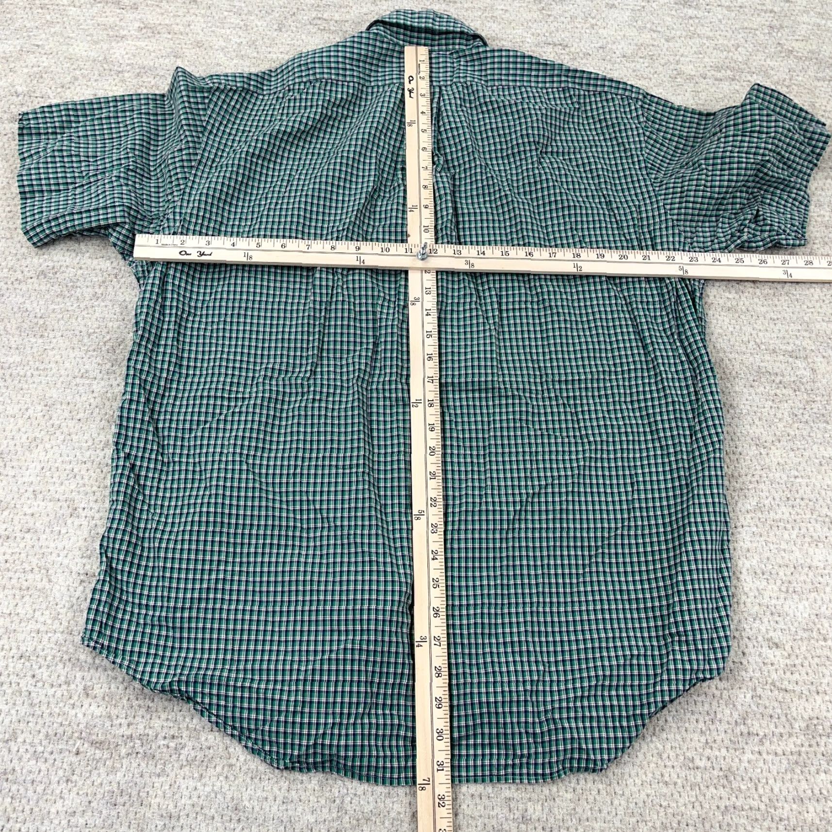 Ralph Lauren Ralph Lauren Button-Up Shirt Men Large Green Blue Plaid Blake Regular Fit Cotton Short Sleeve Casual Size US L / EU 52-54 / 3 - 6 Thumbnail
