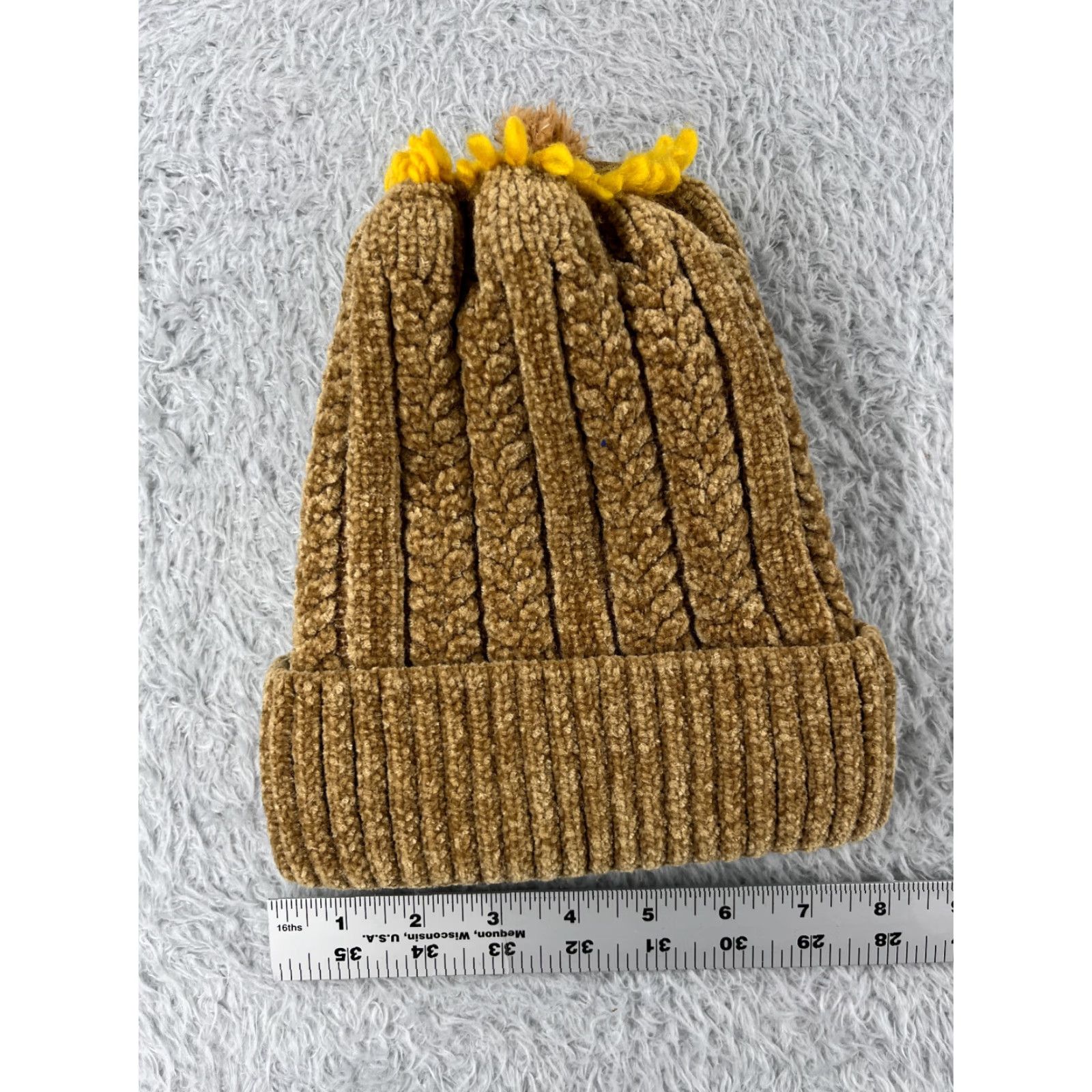 Sunflower Womens Beanie Sunflower Beige 100% Acrylic Knit Lined One Size Adjustable Outdoor Hat/Cap Winter Fall Spring Summer Hiking Ski Shipped From China Size ONE SIZE - 4 Thumbnail