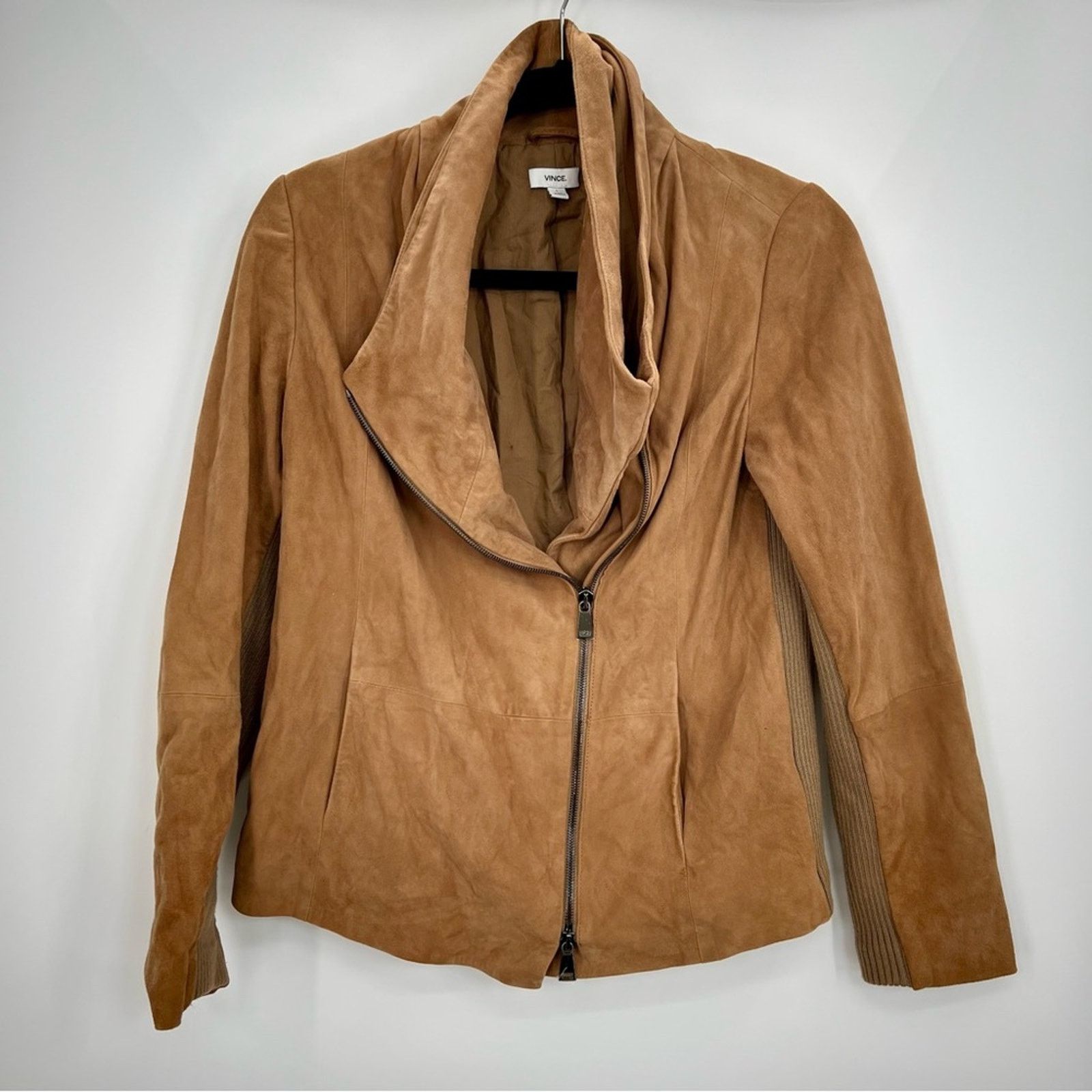 Vince Vince Goat Leather Zip Up Suede Jacket Motorcycle Biker L Size L / US 10 / IT 46 - 9 Thumbnail