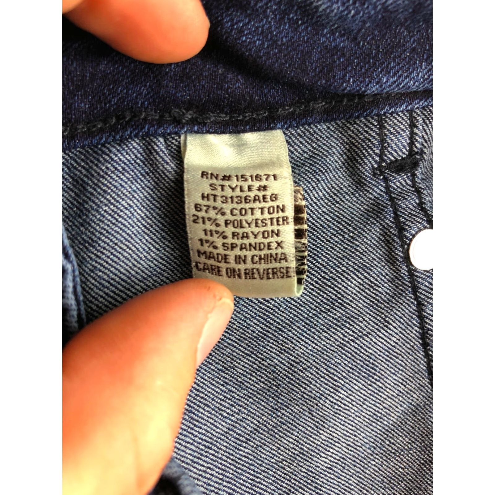 Vintage Kiss Juniors Size 3 25" Waist Measured Blue Jean Skirt Button Closure Size 26" / US 2 / IT 38 - 4 Thumbnail