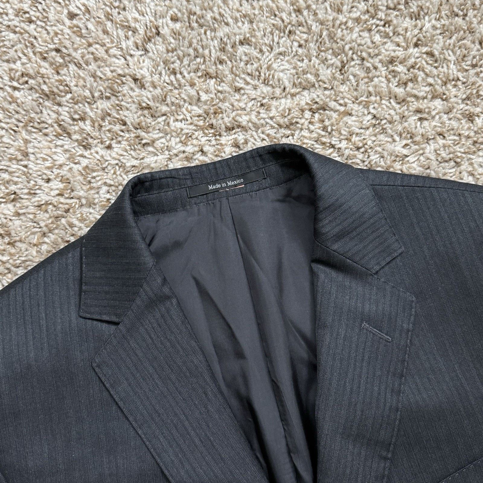 Ermenegildo Zegna × Z Zegna Z Zegna Black Striped Wool And Rayon Suit Jacket City Blazer Size 40R - 8 Thumbnail