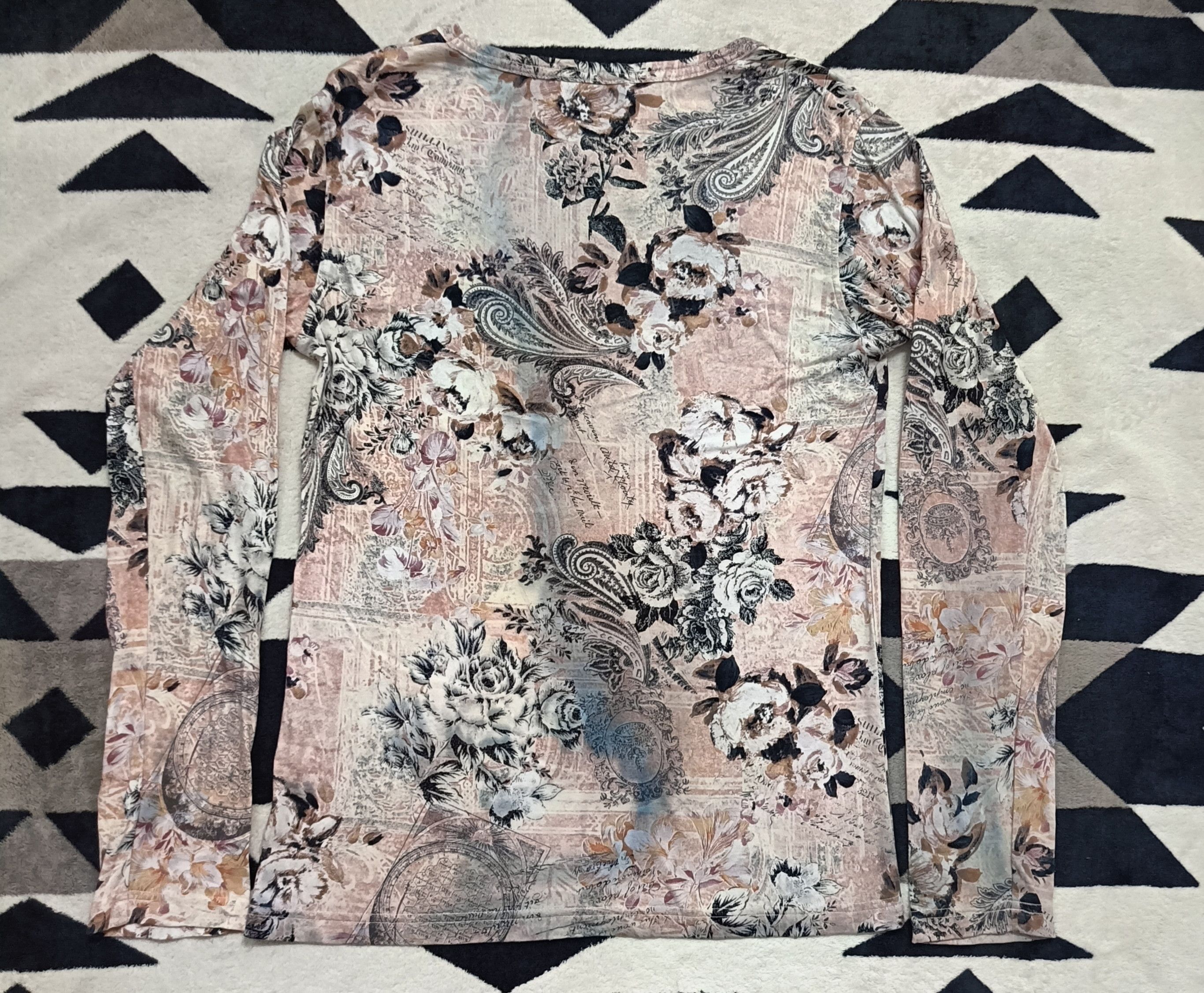 Hysteric Glamour × Tornado Mart × Vintage 🔥🔥Rare Vintage Tornado Mart Floral Design L/S Tee Size M / US 6-8 / IT 42-44 - 3 Thumbnail