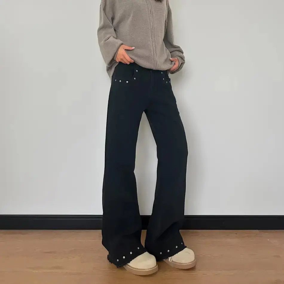 Japanese Brand Retro loose fringed slightly flared jeans Size US 32 / EU 48 - 4 Thumbnail