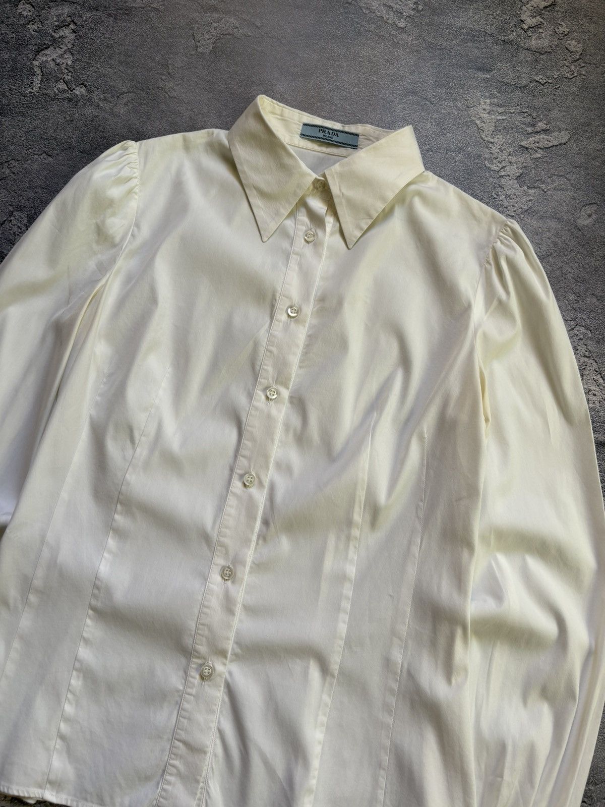 Prada Prada Milano Luxury Woman’s White Blouse Shirt Button Up Size M / US 6-8 / IT 42-44 - 5 Thumbnail