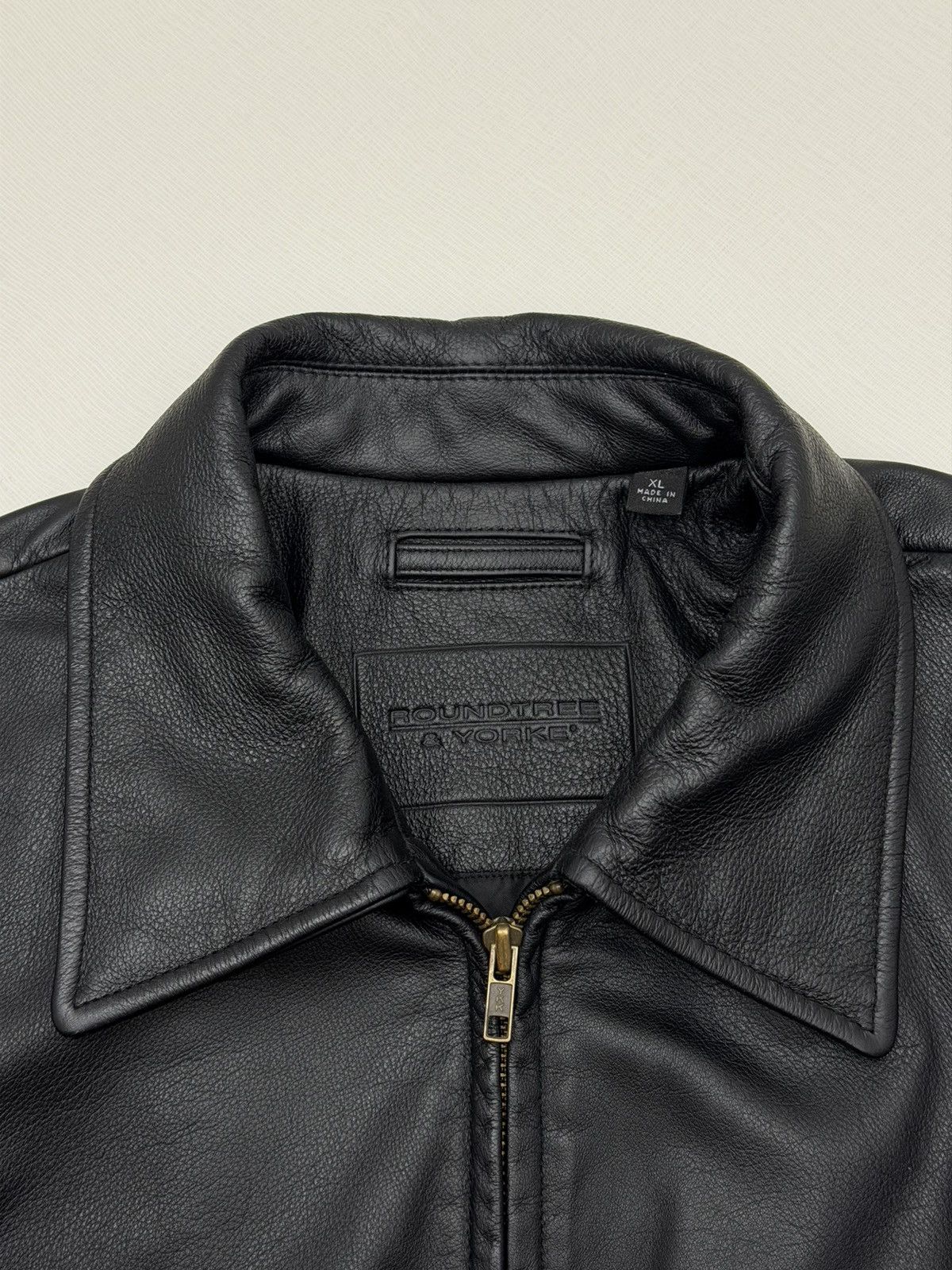 Roundtree & Yorke Roundtree & Yorke Genuine Leather Black Bomber Jacket XL Size US XL / EU 56 / 4 - 5 Thumbnail