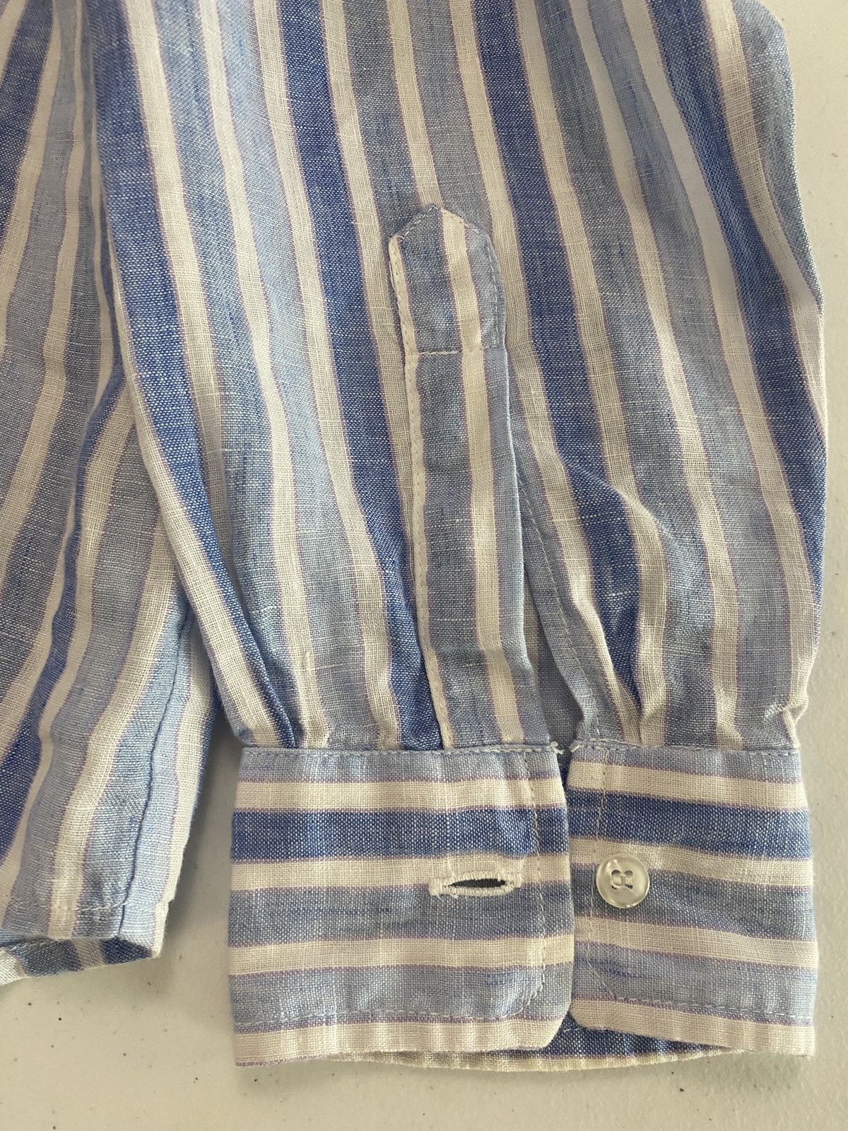 Other Sartoria Saracena Blue Beach Striped 100% Italian Linen XL Size US XL / EU 56 / 4 - 6 Thumbnail