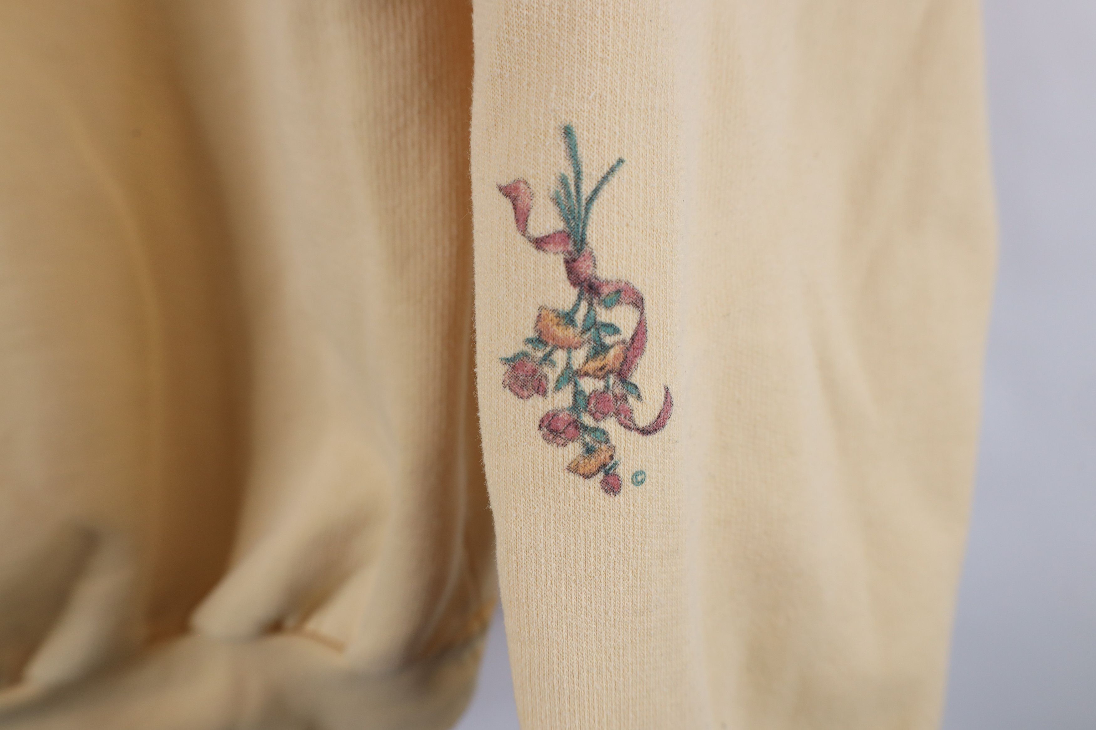 Vintage Vintage 90s Country Primitive Flower Sweatshirt Yellow Size L / US 10 / IT 46 - 5 Thumbnail