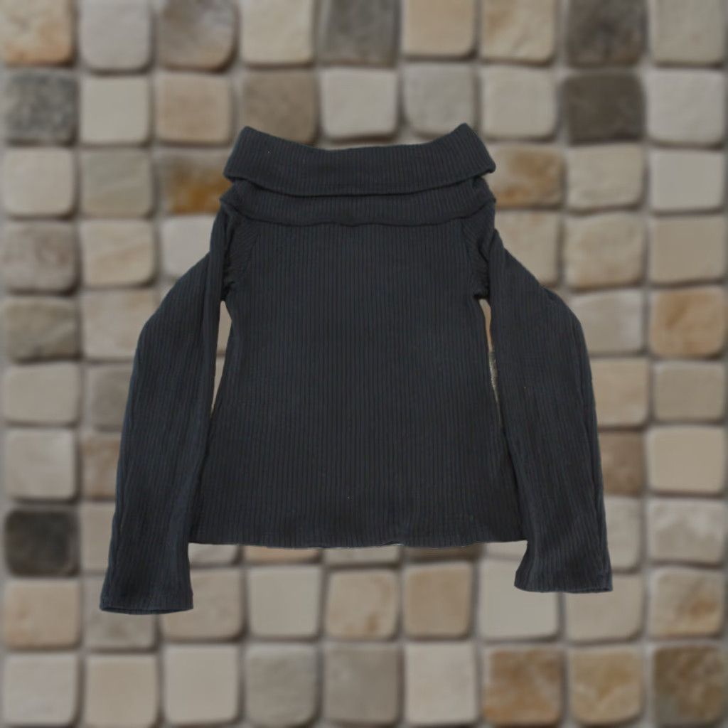 Madewell Madewell Sweater Womens Medium Black Turtleneck Ribbed Cotton Long Sleeve Pullover Womens Size M / US 6-8 / IT 42-44 - 1 Thumbnail
