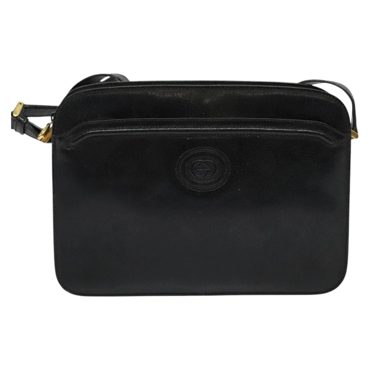 Gucci GUCCI Shoulder Bag Leather Black Gold 001 256 001 256 Size ONE SIZE - 2 Thumbnail