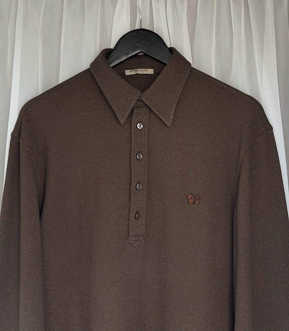 Bottega Veneta BOTTEGA VENETA Butterfly Logo Polo Shirt Cotton Sweater long Size US M / EU 48-50 / 2 - 2 Thumbnail