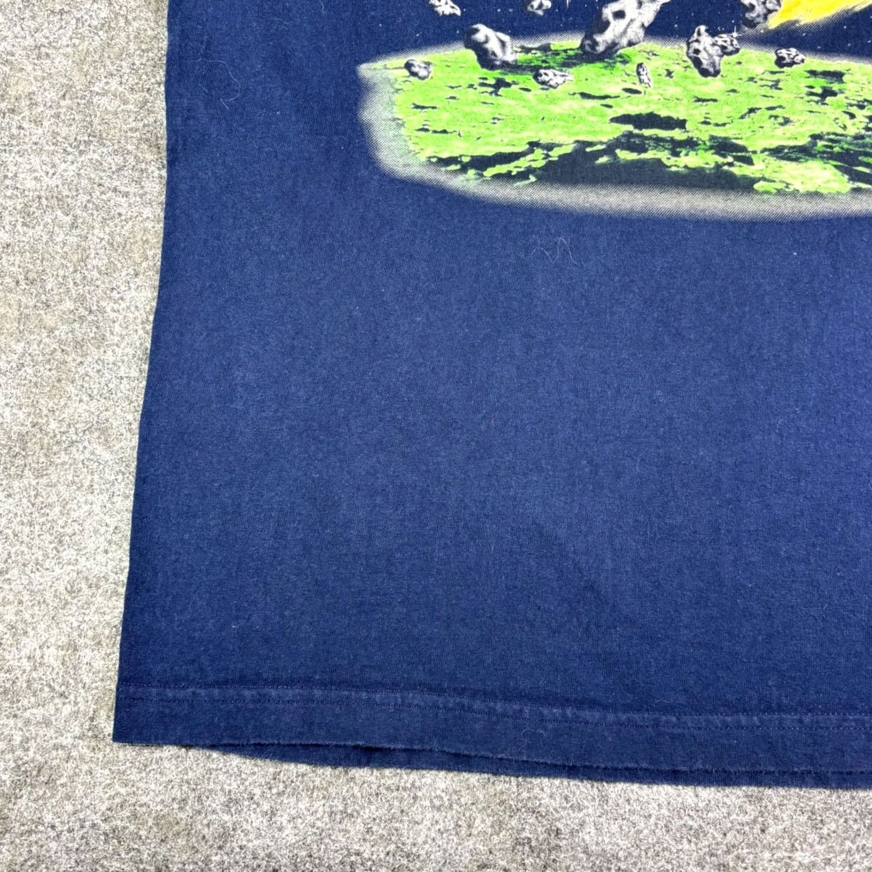 AAA VINTAGE AAA T-Shirt Mens L Blue Graphic Print Crew Neck Short Sleeve Space Galaxy Planet Comet Navy Blue 90s Theme Size US L / EU 52-54 / 3 - 7 Thumbnail
