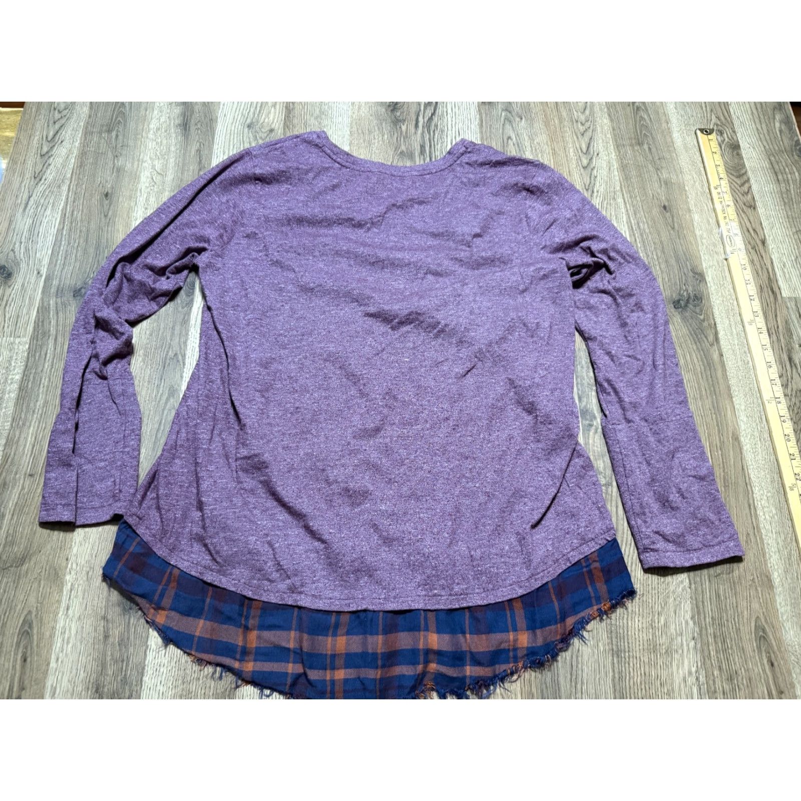 Vintage Naturals Shirt Women's Size XL Red Blue Orange Plaid Long Sleeve Shirt Size XL / US 12-14 / IT 48-50 - 2 Thumbnail